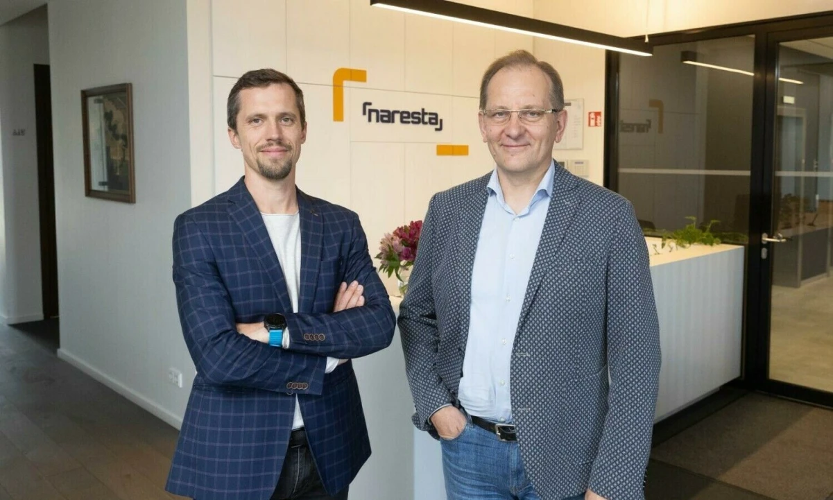 Tadas Grincevičius, UAB „Naresta“ generalinis direktorius (kairėje) ir Arūnas Šlenys, UAB „Naresta“ valdybos pirmininkas. Juditos Grigelytės (VŽ) nuotr.