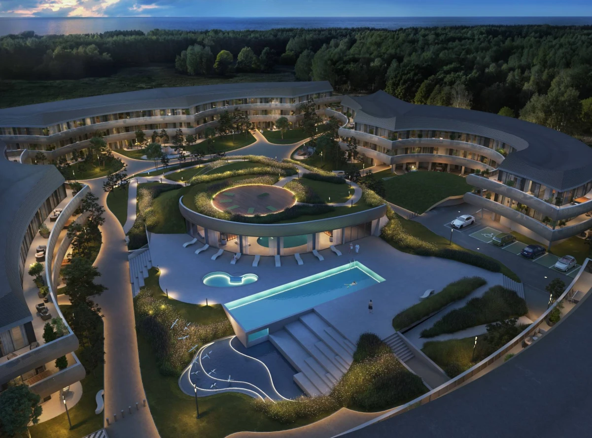 Poilsio apartamentų kompleksas „Nativo“ Palangoje. Bendrovės vizualizacija.