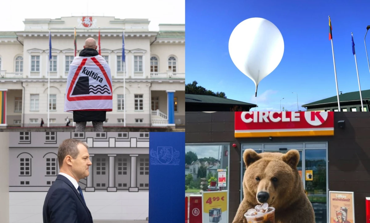 VŽ koliažas (VŽ, VSAT, socialinių tinklų nuotraukos ir vizualizacijos).