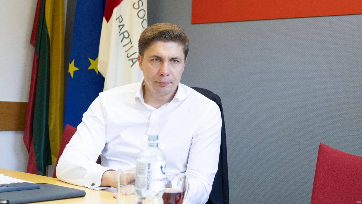 Mindaugas Sinkevičius, laikinasis socialdemokratų partijos pirmininkas. Juditos Grigelytės (VŽ) nuotr.