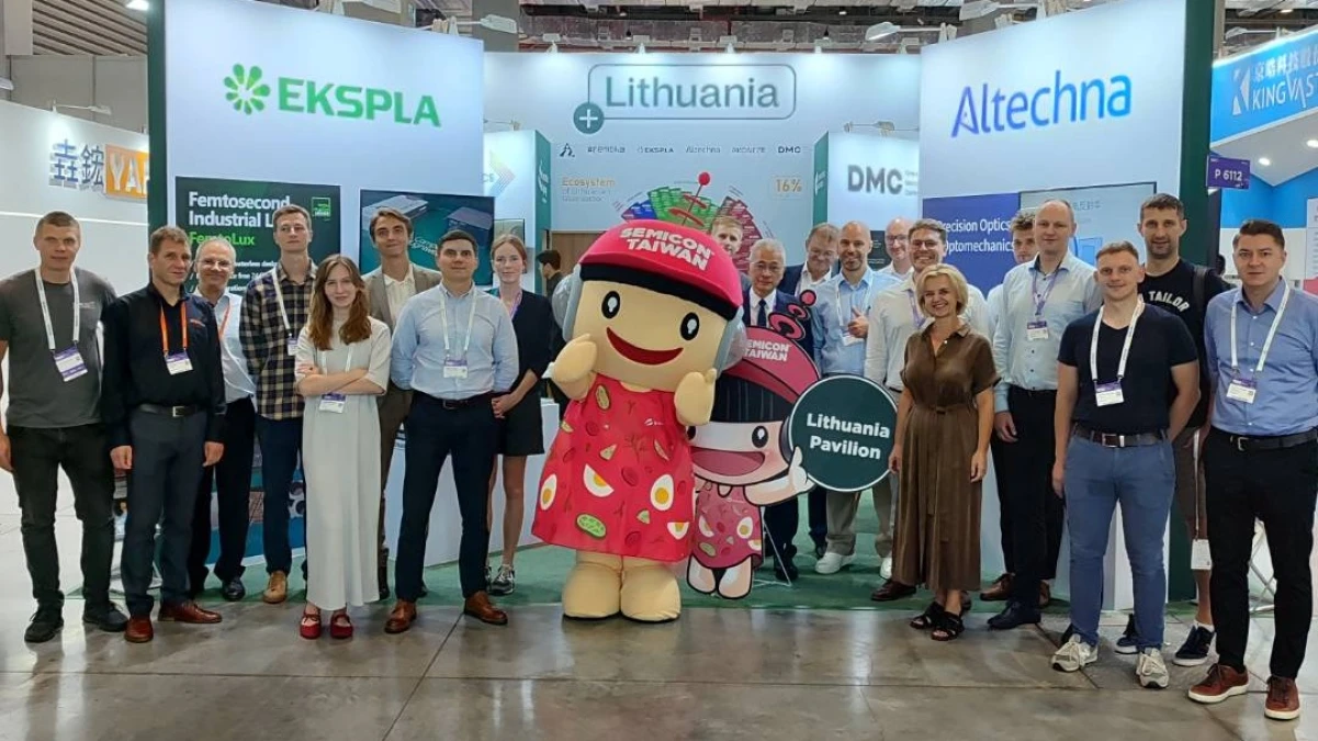 Inovacijų agentūros organizuojamas nacionalinis stendas puslaidininkių parodoje „Semicon Taiwan“, 2025 m. rugsėjo 10-12 Taipėjuje. Organizatorių nuotr.