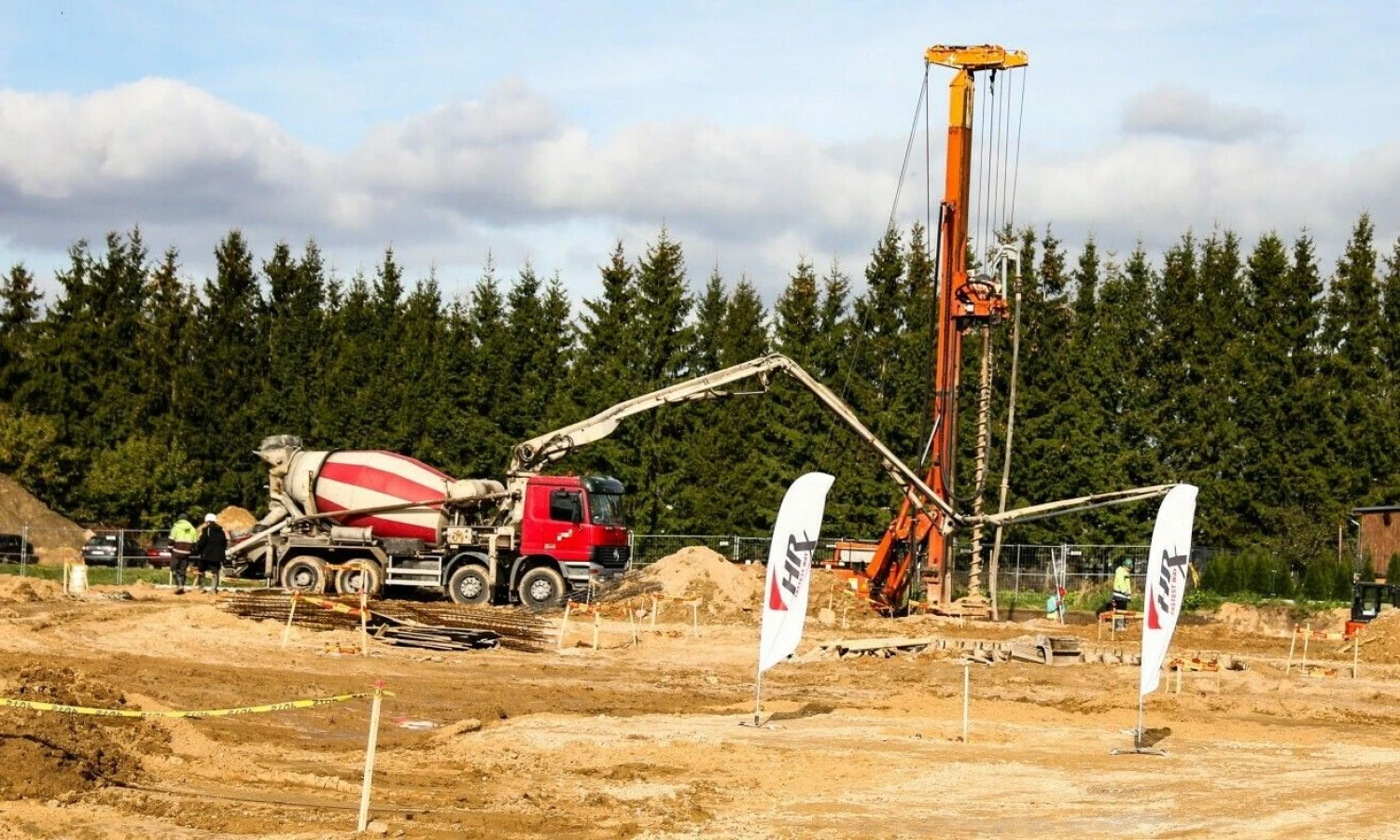 HRX logistikos terminalo statybos Kuprioniškėse, Vilniuje. Bendrovės nuotr.