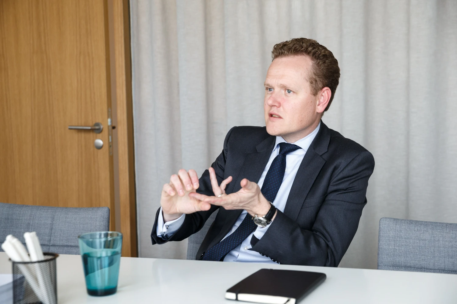 Fredrikas Vossas, „Nasdaq“ viceprezidentas „blockchain“ iniciatyvoms, prognozuoja, kad kitų metų antroje pusėje galima bus pamatyti kur kas platesnę paletę realybėje veikiančių „blockchain“ technologijos pritaikymo pavyzdžių. Vladimiro Ivanovo (VŽ) nuotr.