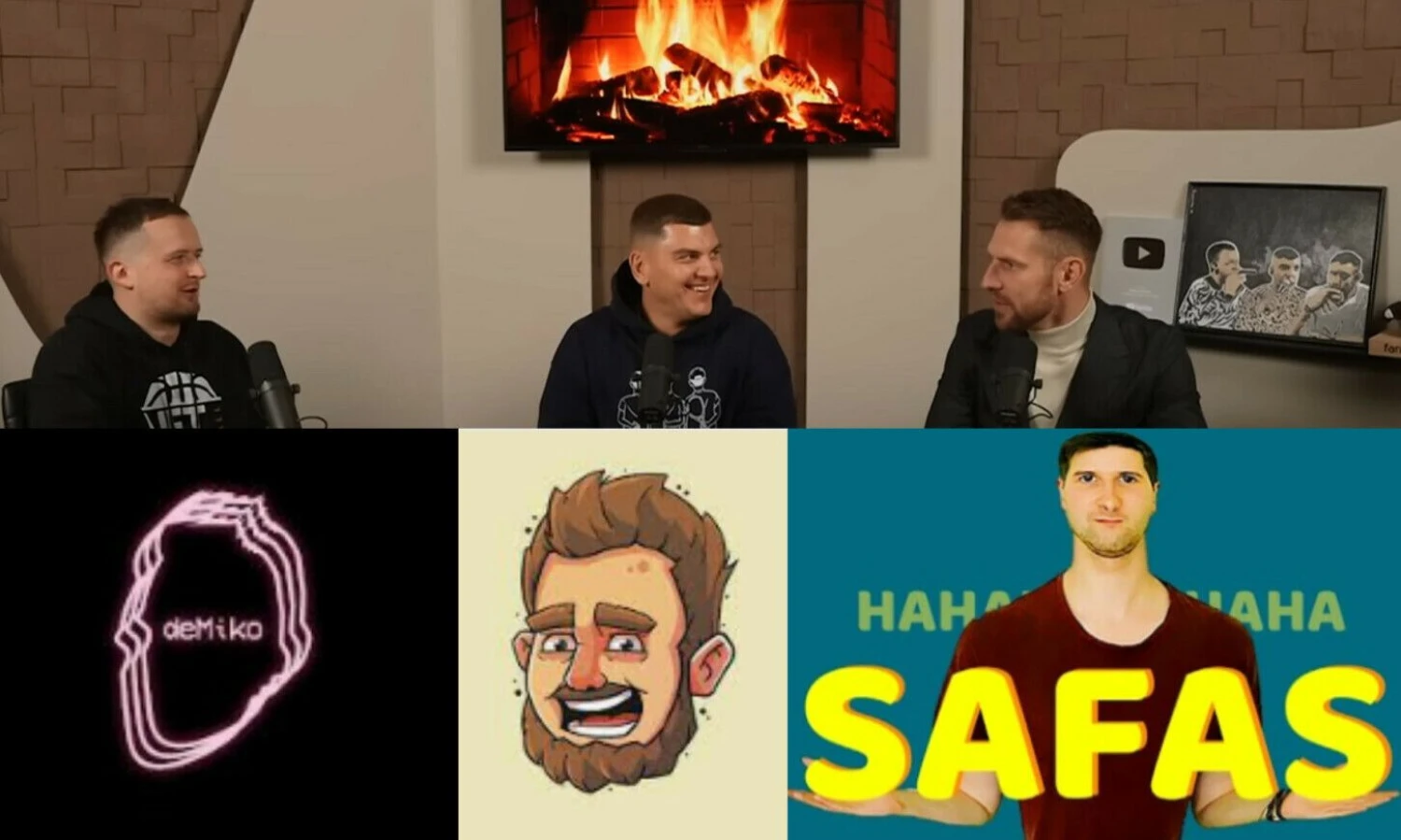 VŽ koliažas, populiariausi „YouTube“ kanalai.