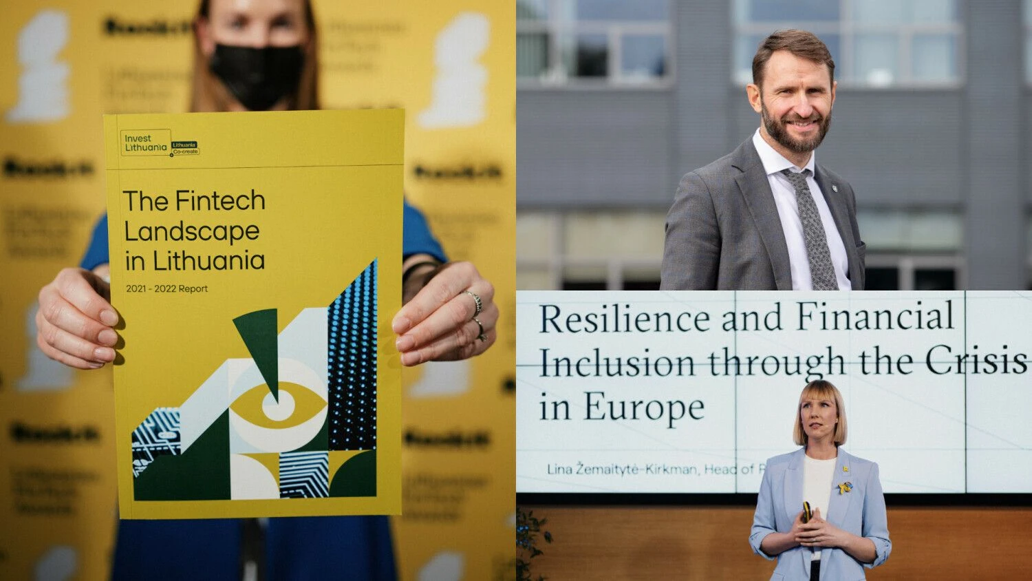 Dešinėje iš viršaus – Elijus Čivilis, „Investuok Lietuvoje“ vadovas, Lina Žeimaitytė-Kirkman, „Rockit“ vadovė. VŽ ir „Rockit“ nuotr.