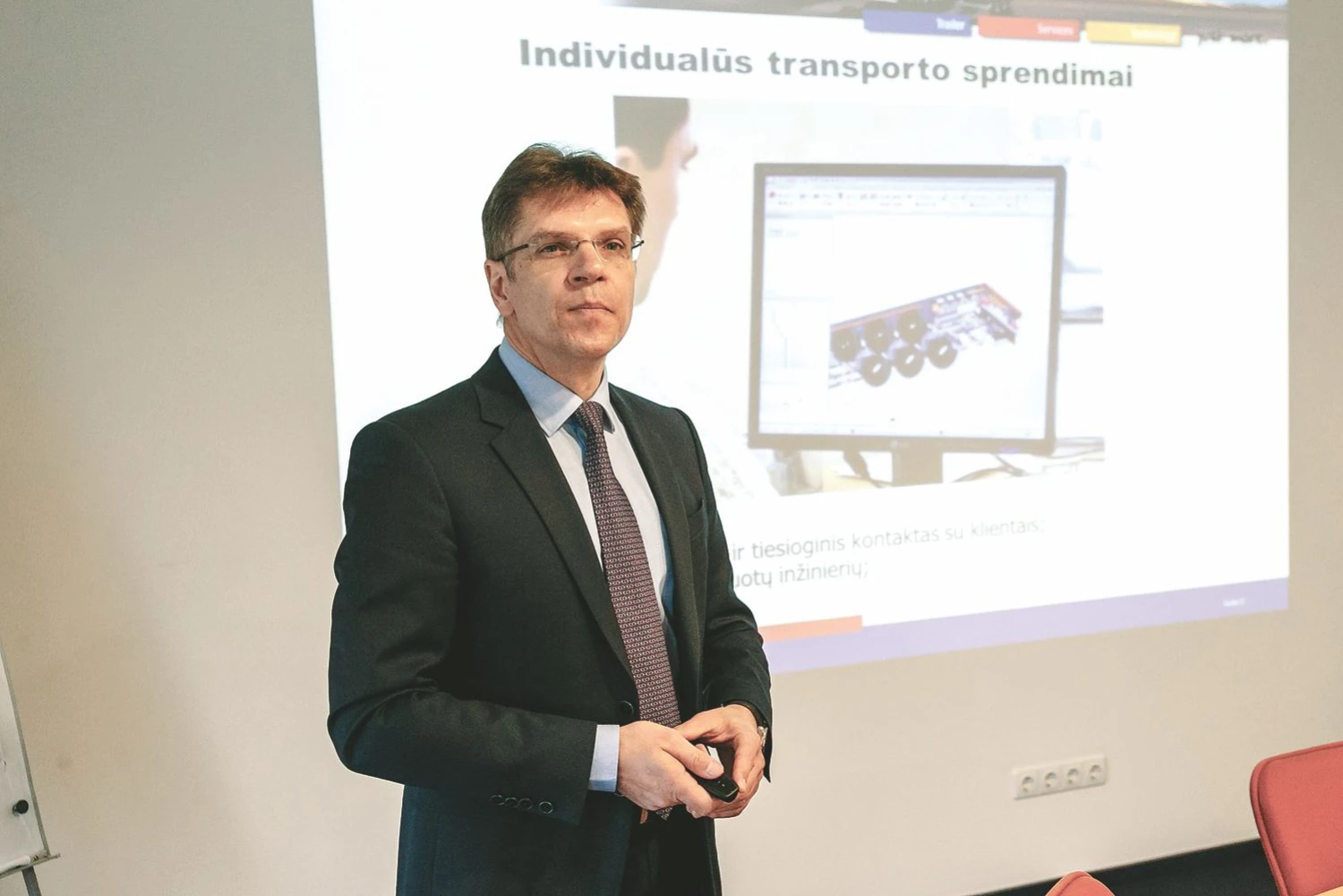 Raimundas Petrauskas, Panevėžio UAB „Schmitz Cargobull Baltic“ generalinis direktorius: „Esminis lūžis versle bus po 3–7 metų, tuomet robotai bus kasdienybė.“ Vladimiro Ivanovo (VŽ) nuotr.
