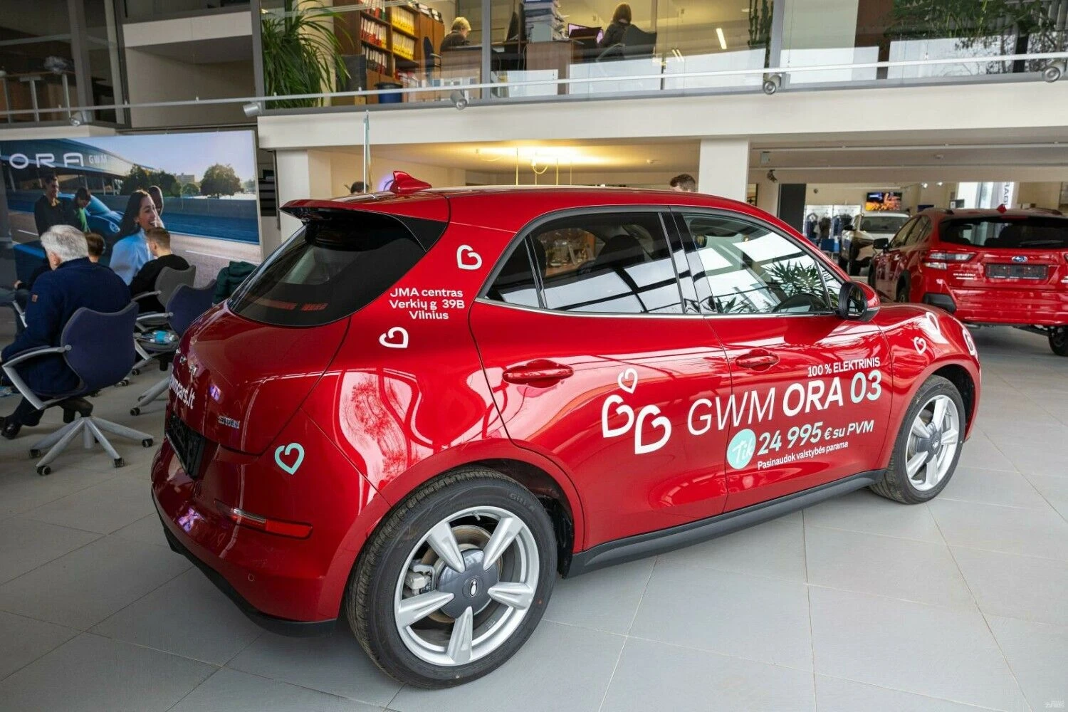 Kinijoje gaminamas elektromobilis „GWM Ora 03“. Juditos Grigelytės (VŽ) nuotr.