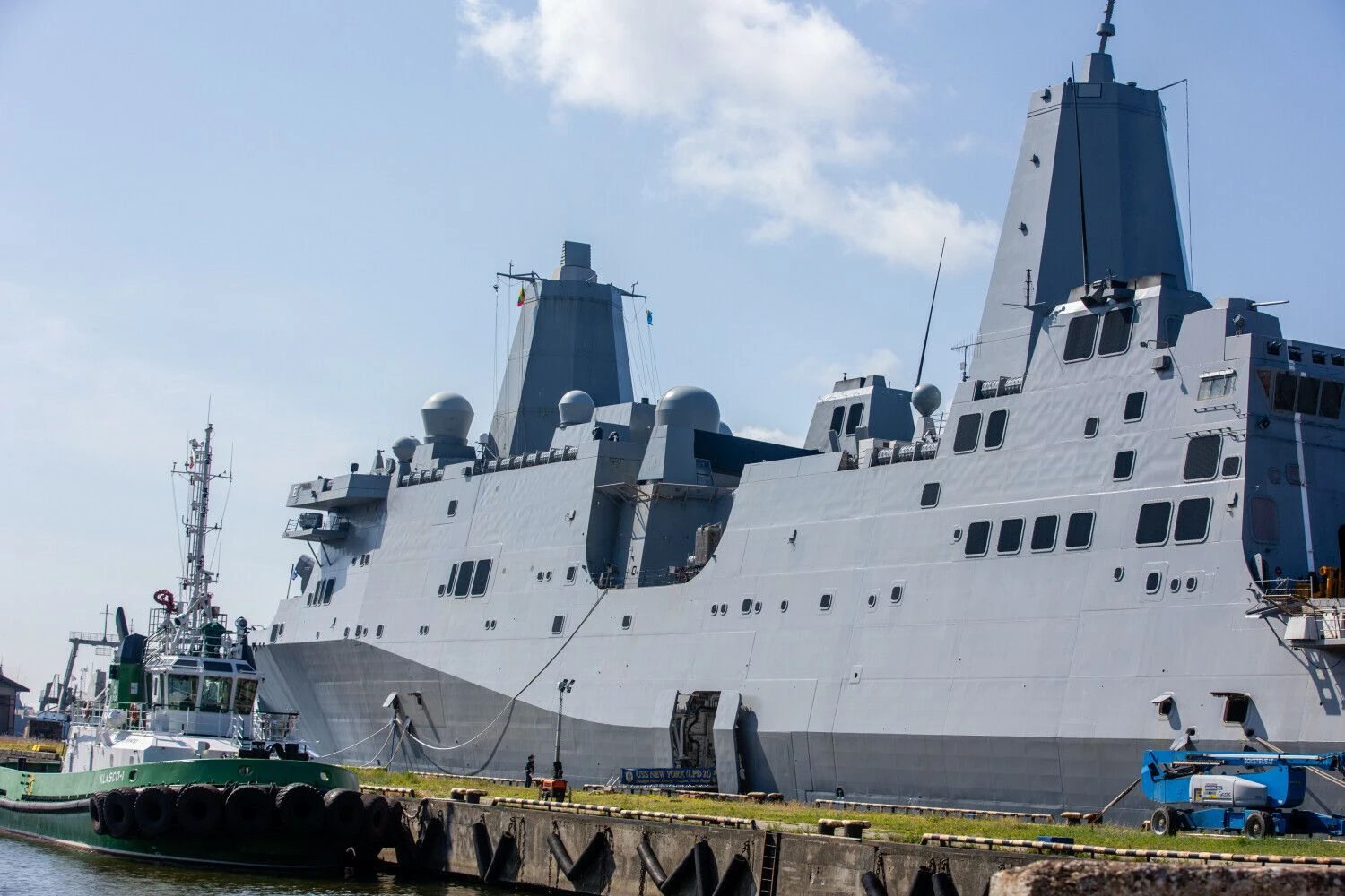 Desanto laivas „USS New York“ Klaipėdoje. Teodoro Biliūno (BNS) nuotr.