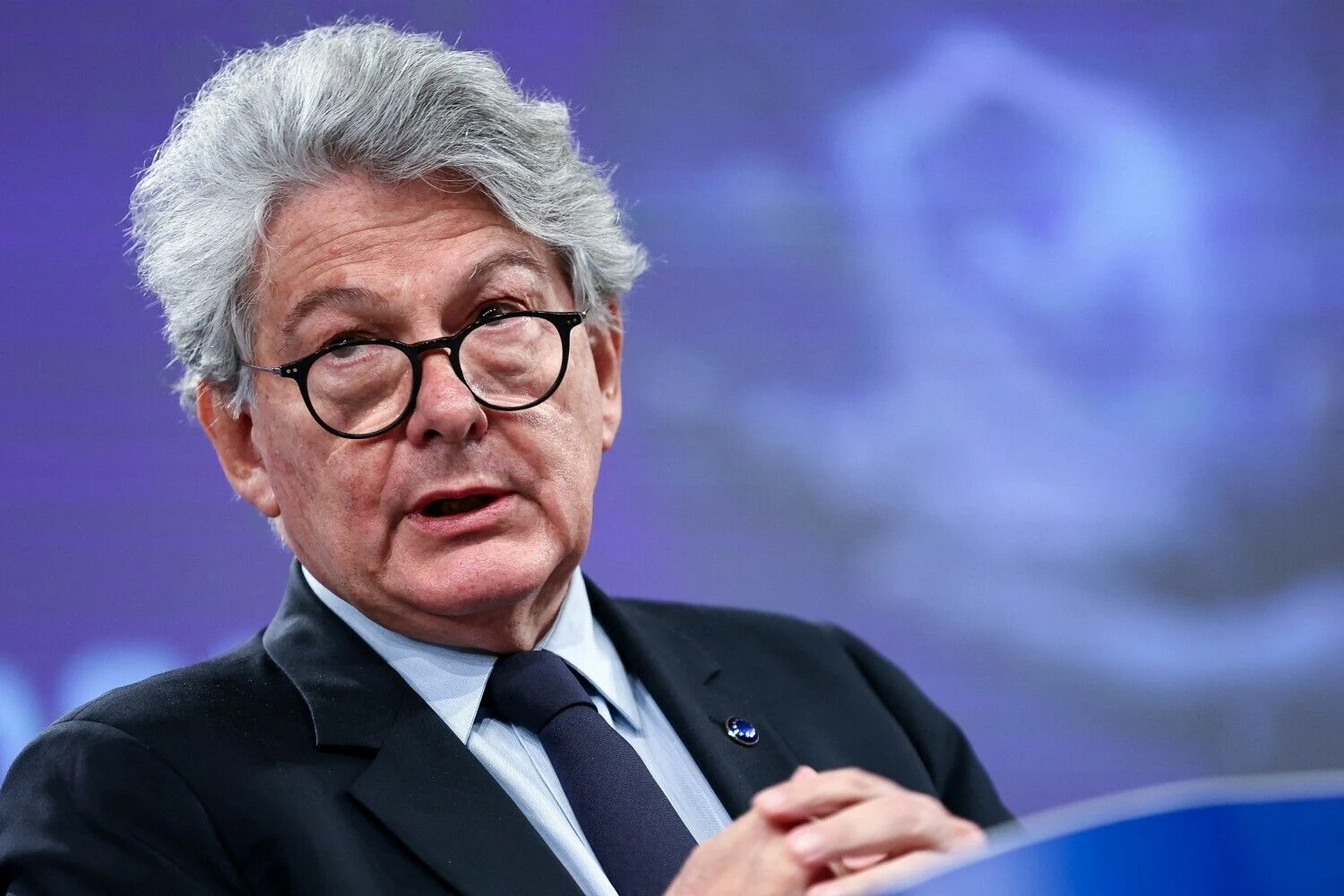 Thierry Breton, už vidaus rinką atsakingas eurokomisaras. Kenzo Triboillardo (AFP/„Scanpix“) nuotr.