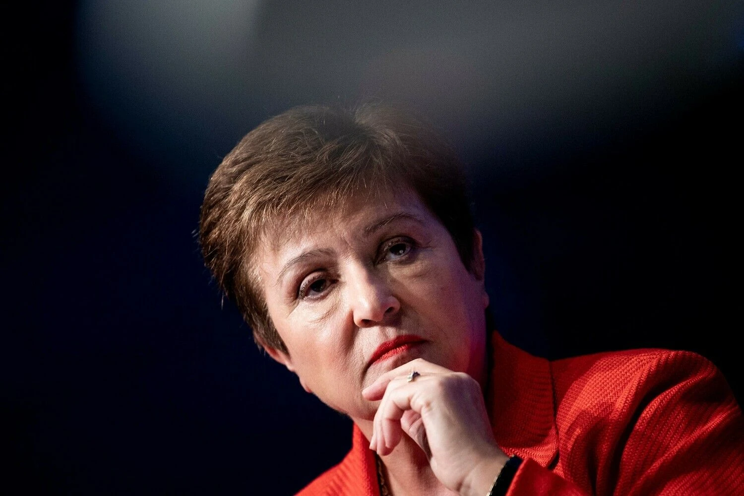 Kristalina Georgieva, TVF vadovė. Brendano Smialowskio (AFP/„Scanpix“) nuotr.