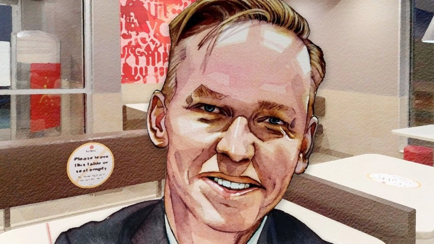 Chris Kempczinski, „McDonald‘s Corporation“ CEO. FT piešinys. 