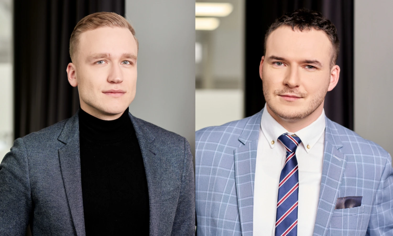 „Sergel“ pardavimų ir marketingo skyriaus vadovas Justas Jurgaitis ir „Sergel“ Faktoringo skyriaus vadovas Haroldas Plungys.