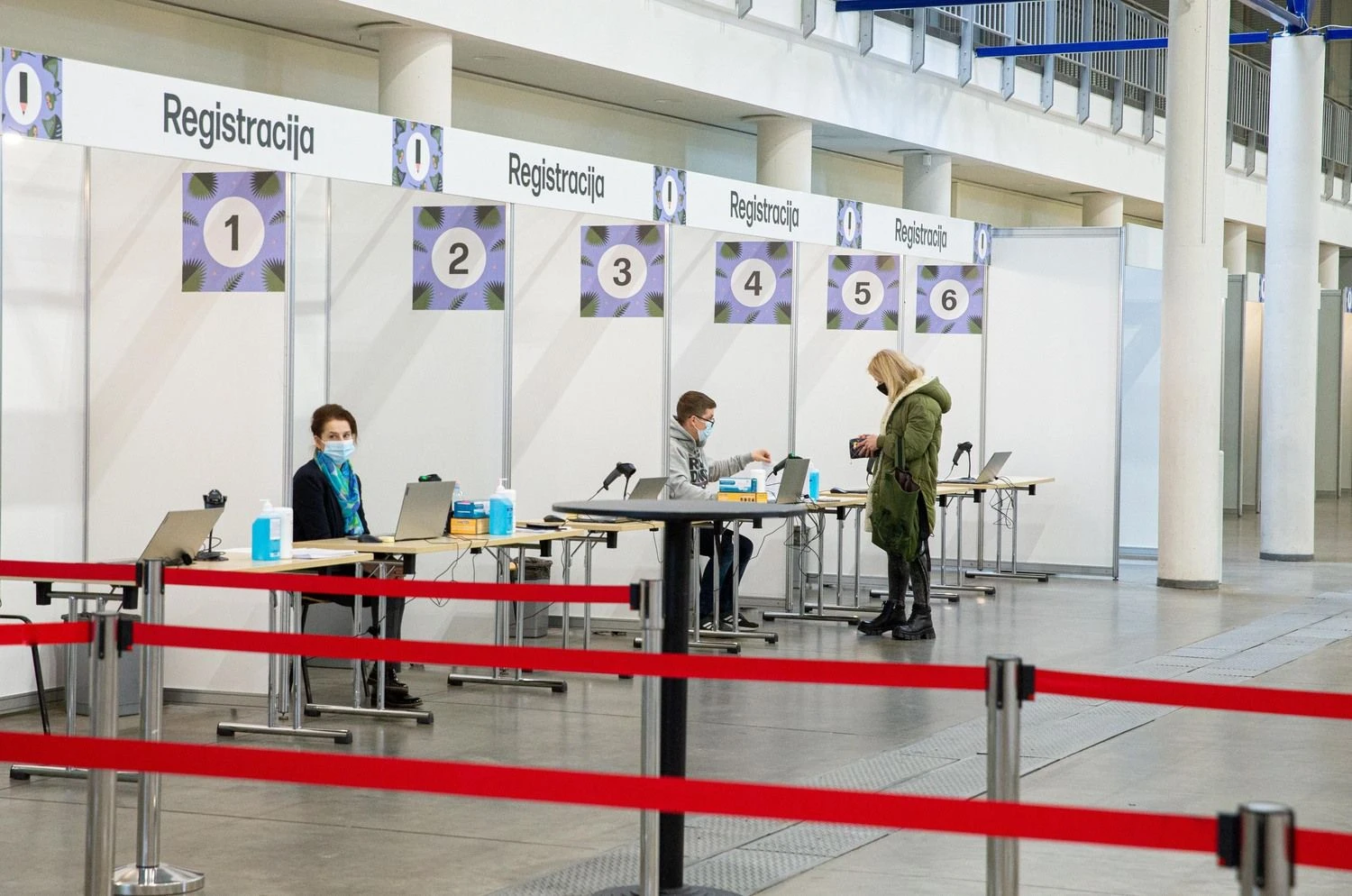 Vakcinavimo centras „Litexpo“ parodų ir konferencijų centre. Juditos Grigelytės (VŽ) nuotr.