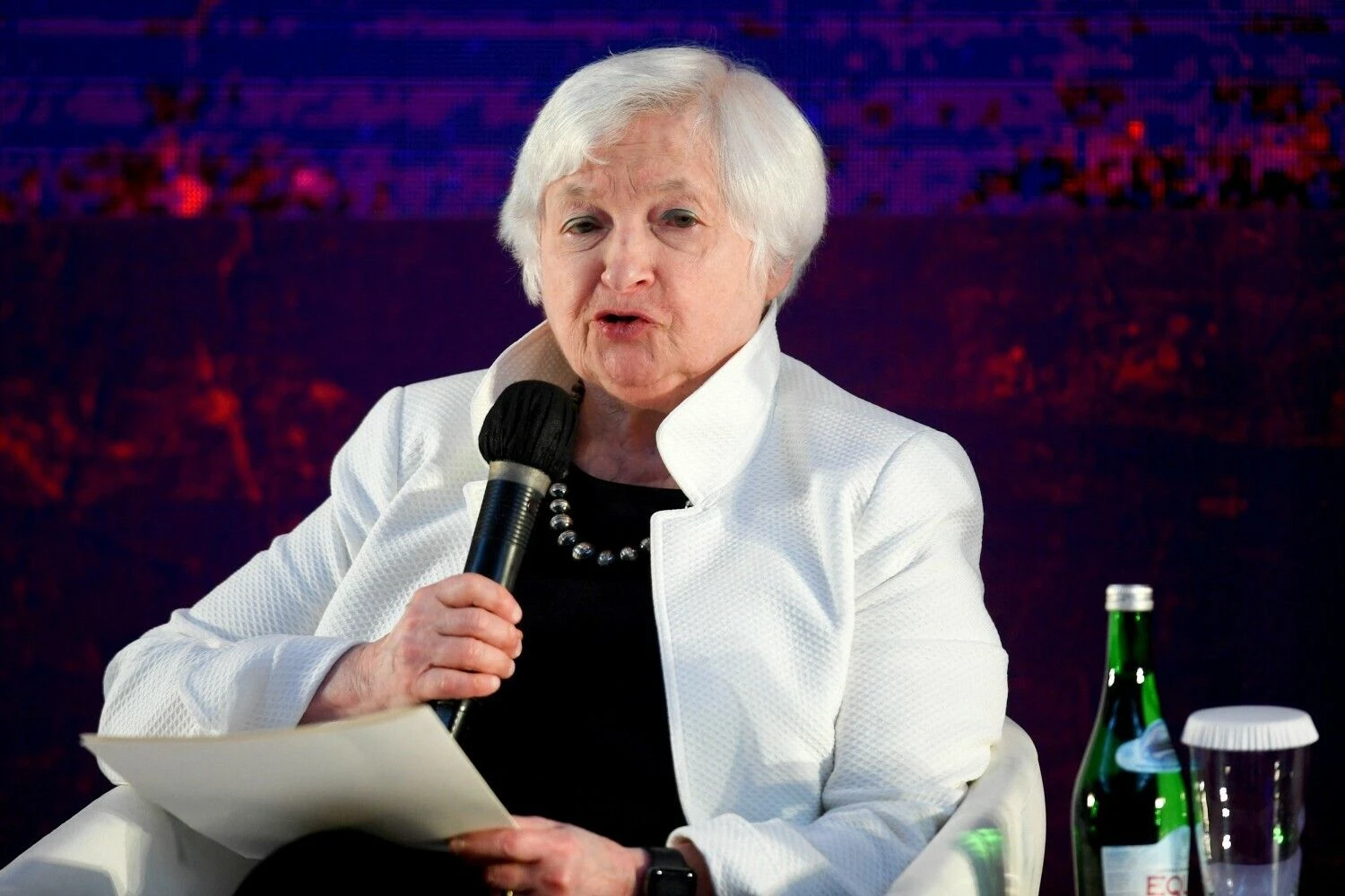 Janet Yellen, JAV iždo sekretorė. Sony Tumbelaka (AFP / „Scanpix“) nuotr.