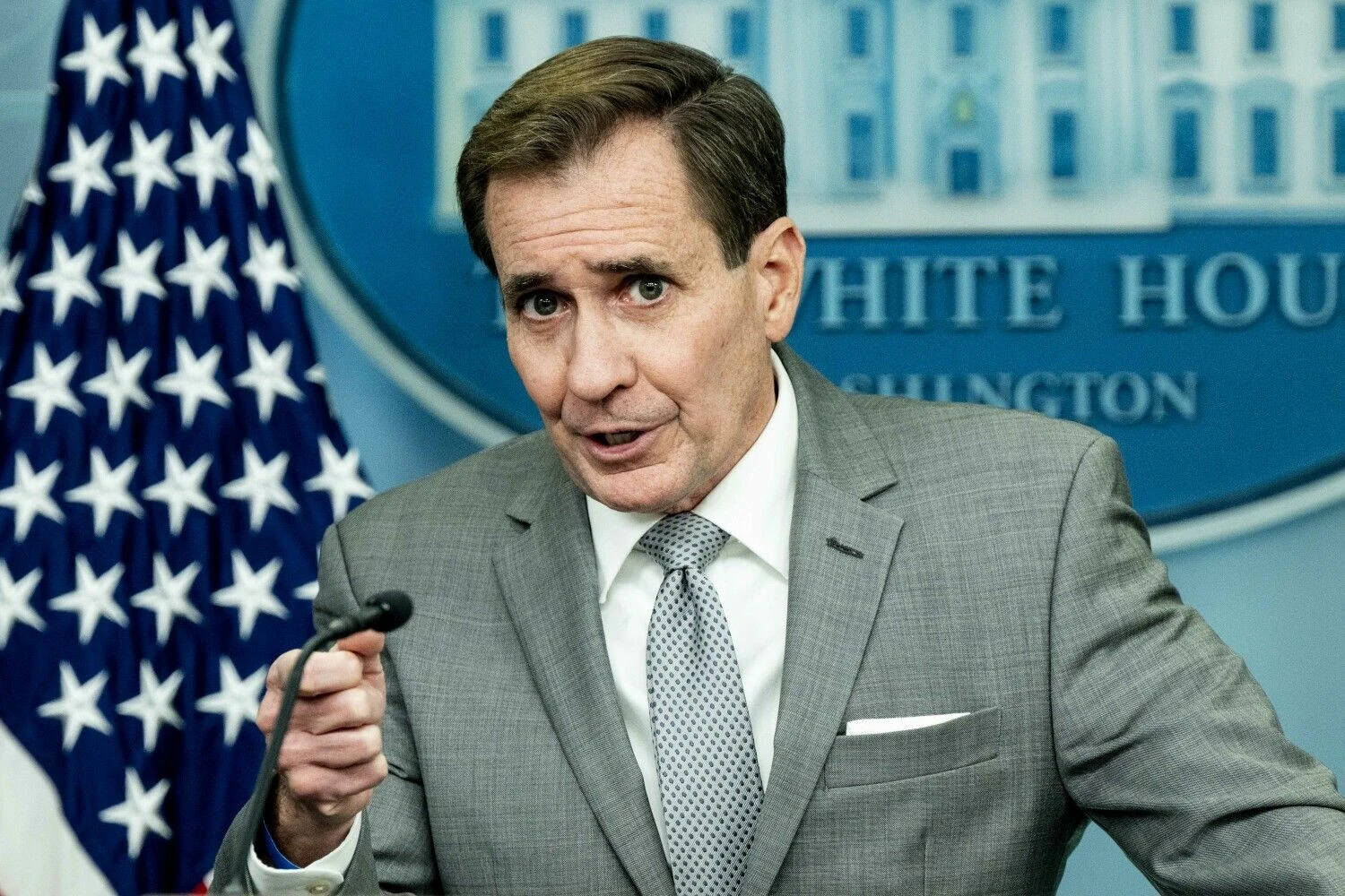 Johnas Kirby, Baltųjų rūmų Nacionalinio saugumo tarybos koordinatorius. Michaelio Brochsteino („ZUMA Press Wire“ / „Scanpix“) nuotr.