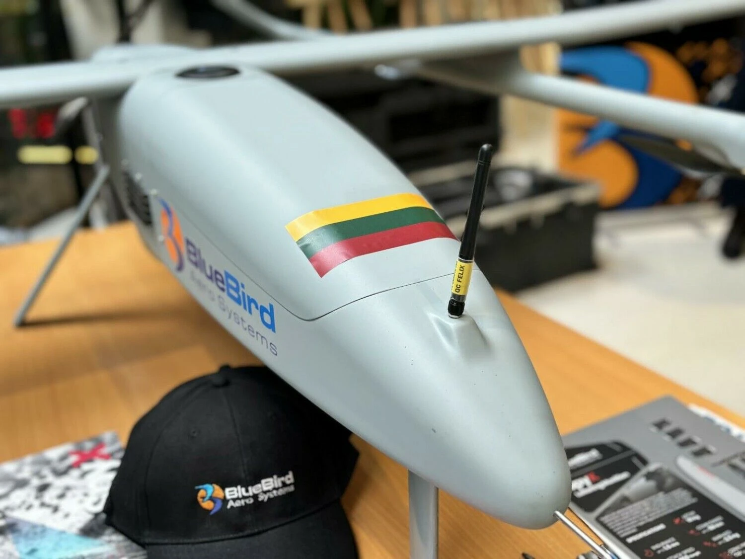 „Bluebird“ dronas „WanderB-VTOL“. Pauliaus Vilucko (VŽ) nuotr.