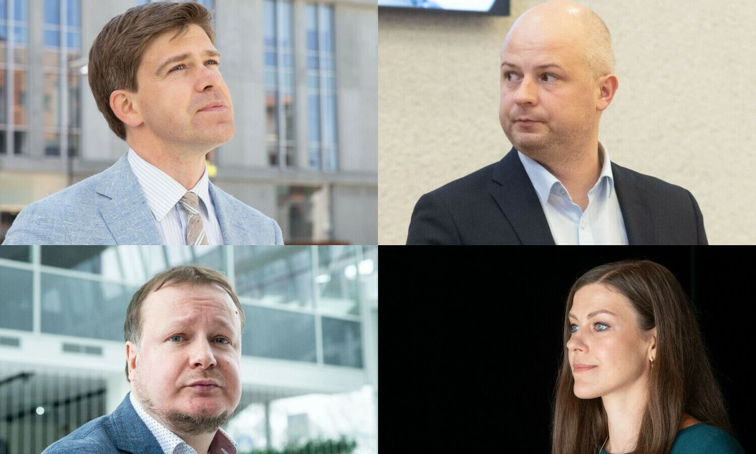 Mindaugas Statulevičius, Lietuvos nekilnojamojo turto plėtros asociacijos prezidentas, Simonas Gentvilas, aplinkos ministras, Saulius Vagonis, „Ober-Haus“ vertinimo ir rinkos tyrimų departamento vadovas, Indrė Genytė-Pikčienė, bendrovės INVL vyriausioji ekonomistė. VŽ koliažas.