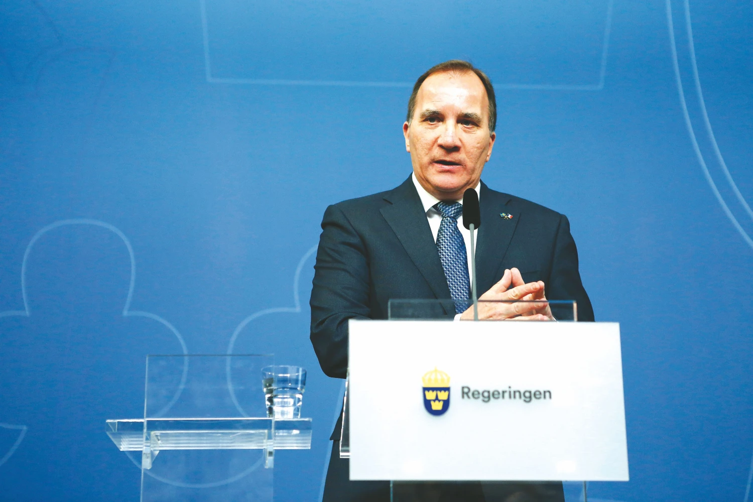 Stefanui Lofvenui, Švedijos premjerui, džiaugsmą dėl ūkio rodiklių kartina gyventojų nerimas dėl pabėgėlių krizės. Christine Olsson („REUTERS“ / „SCANPIX“) nuotr.