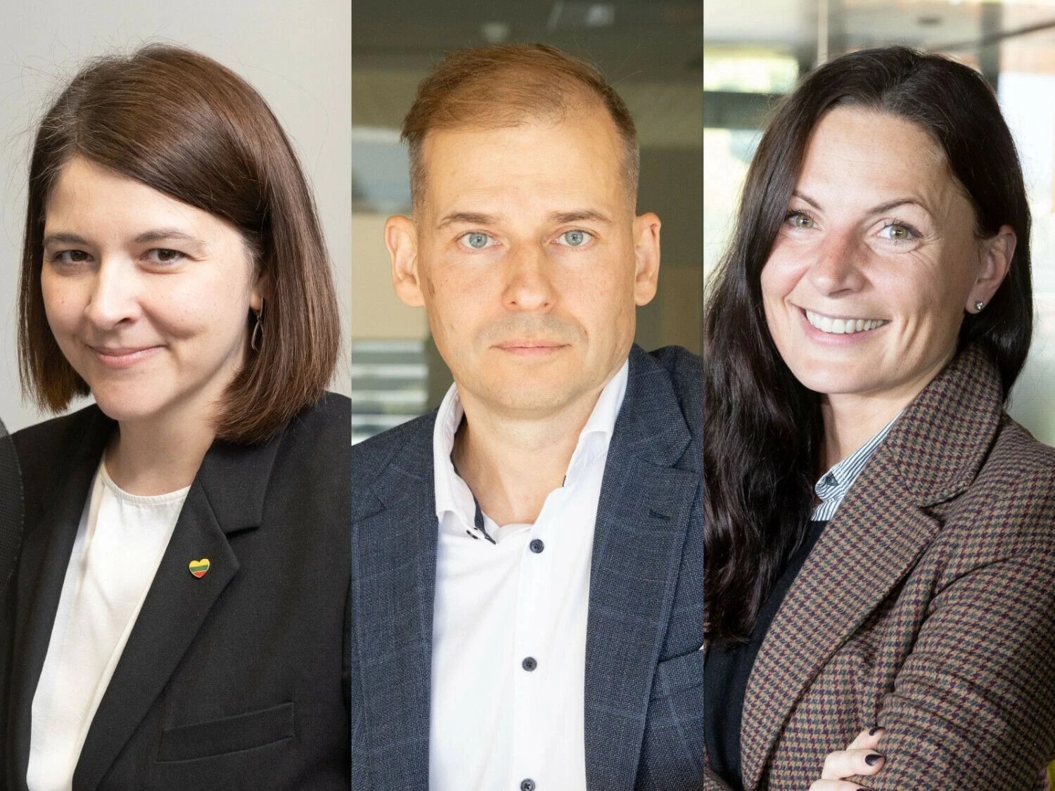 VŽ montažas. Iš kairės: finansų ministrė G. Skaistė, D. Janušas, „Toksikos“ valdybos pirmininkas, I. Daubaraitė-Palmquist, „Grand Partners“ ugdymo partnerė.