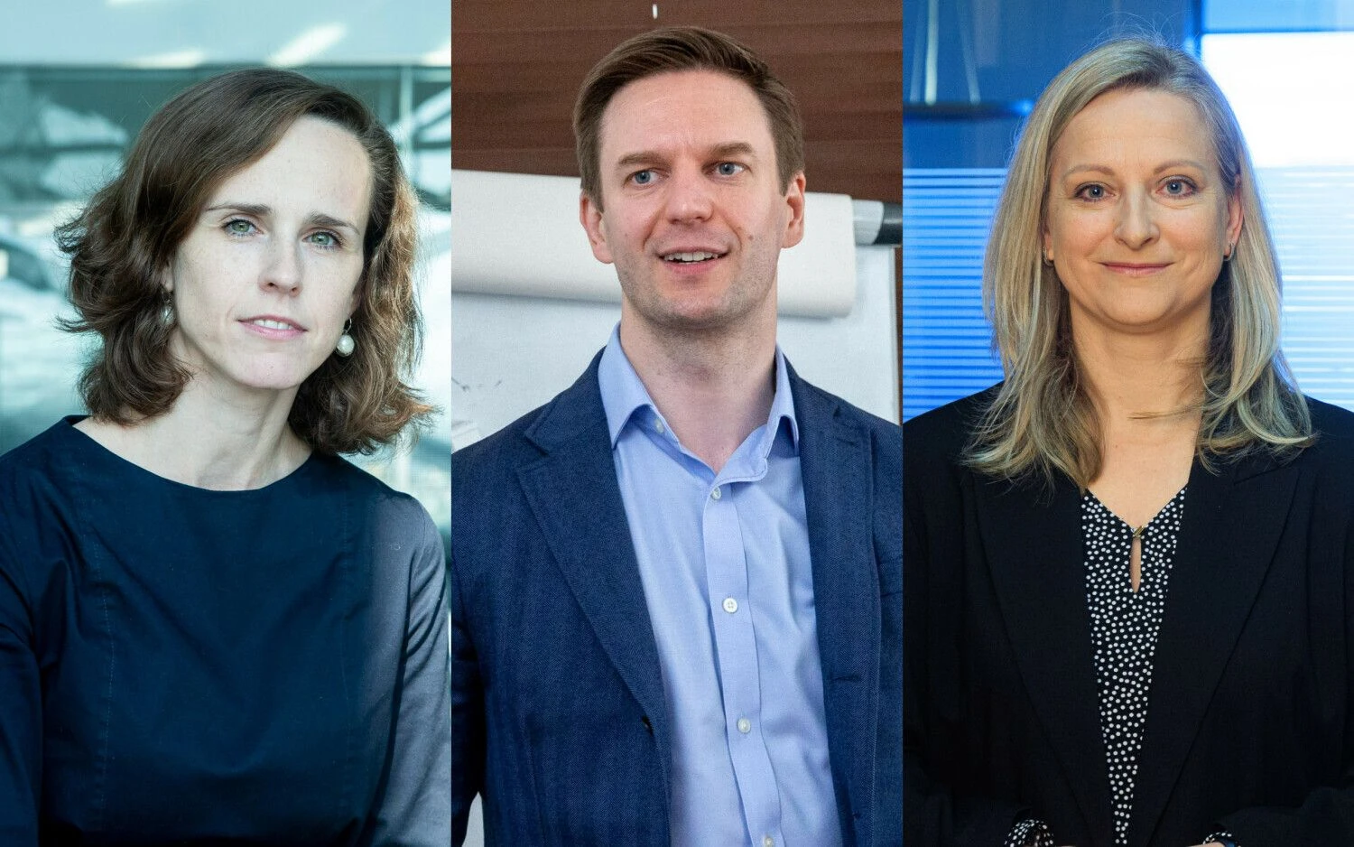 Iš kairės: A. Jonaitytė-Karalienė „Swedbank“ personalo ir infrastruktūros tarnybos vadovė, V. Lenktys, UAB „Finėjas“ generalinis direktorius, R. Alonderienė, „Devbridge“ žmonių ir organizacijos vystymo direktorė. VŽ koliažas.