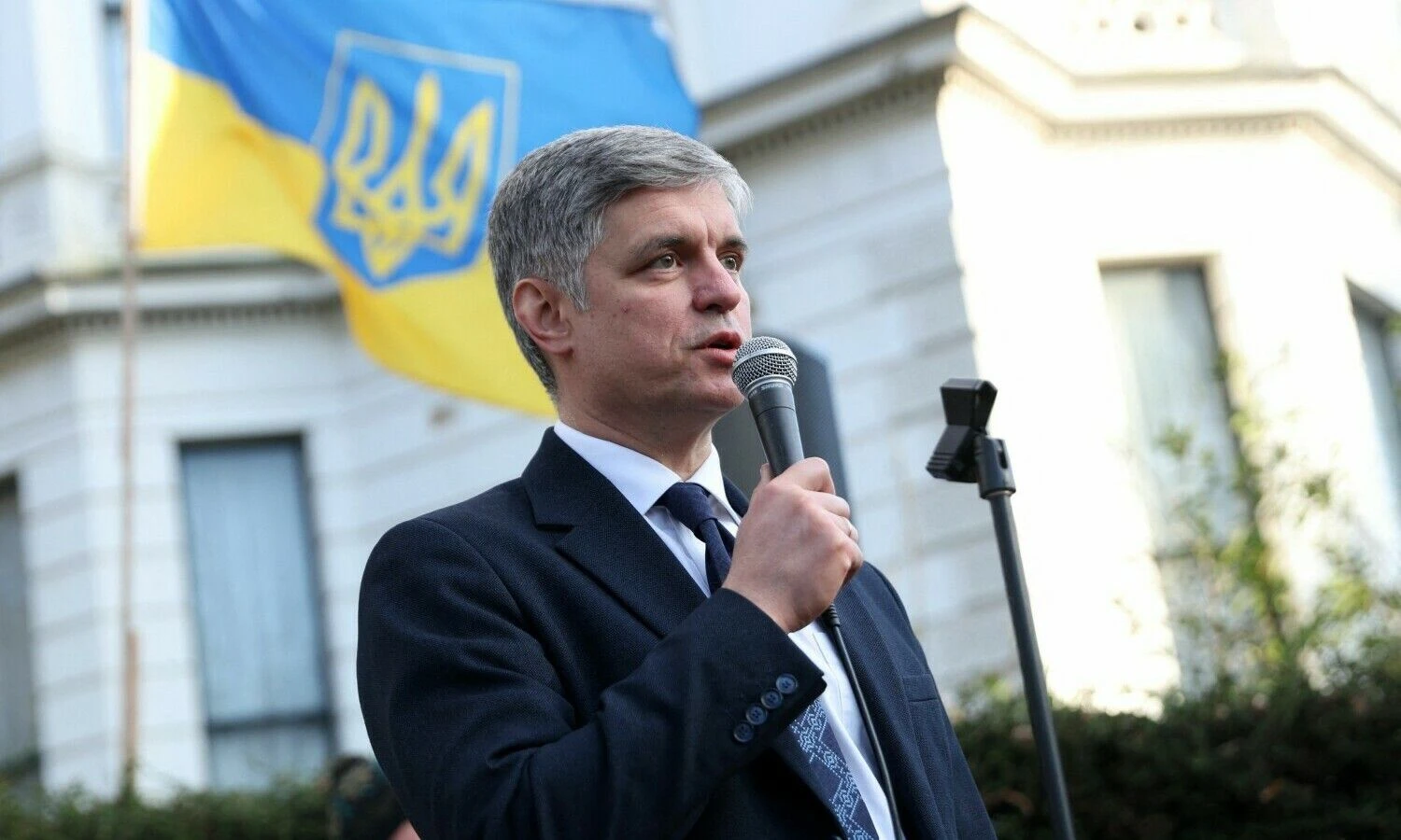 Atleistasis Ukrainos ambasadorius Jungtinėje Karalystėje Vadymas Prystaika. Isabel Infantes (AFP / „Scanpix“) nuotr.