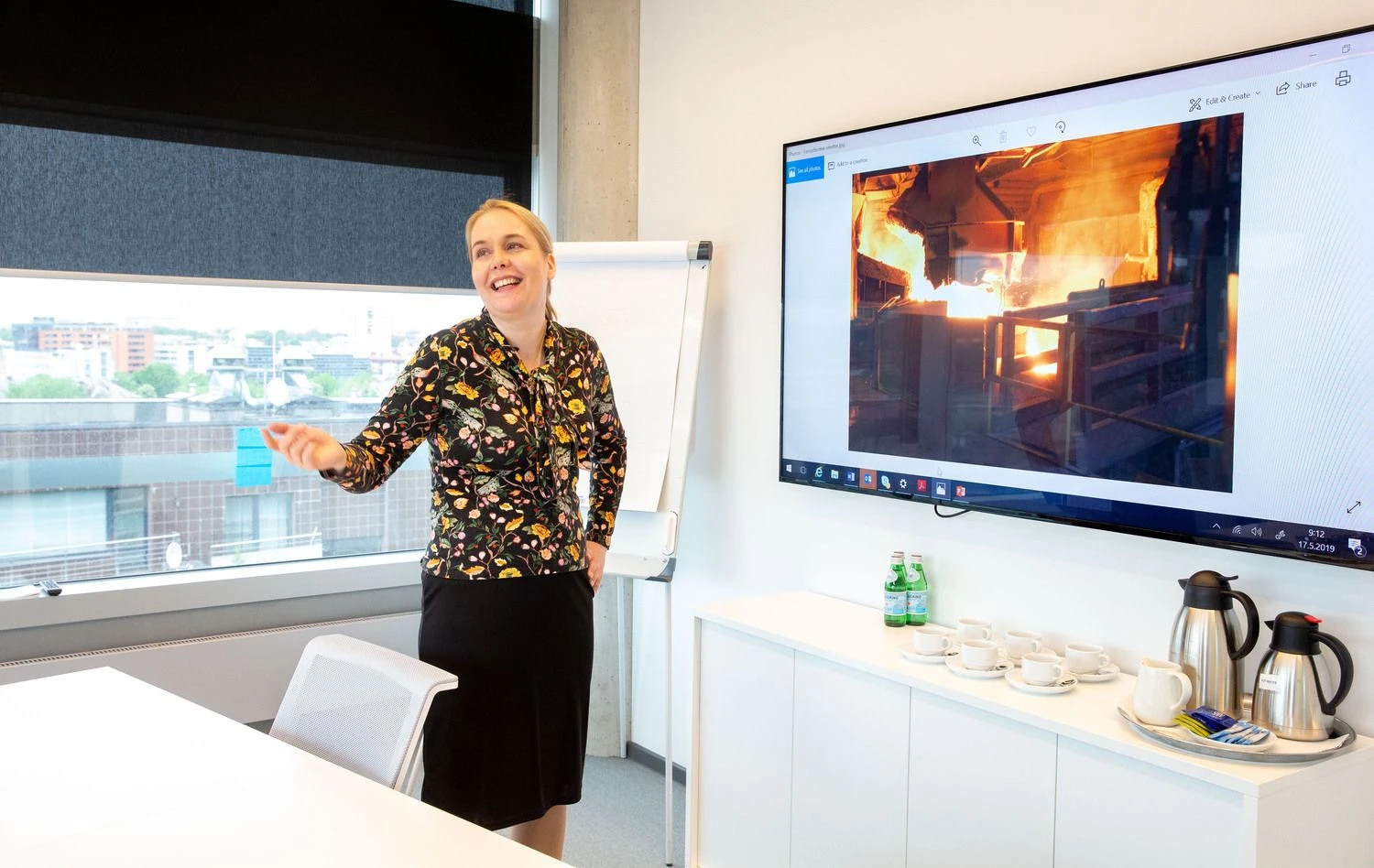 Pia Aaltonen-Forsell, Suomijos plieno milžinės „Outokumpu“ finansų vadovė. Juditos Grigelytės (VŽ) nuotr.