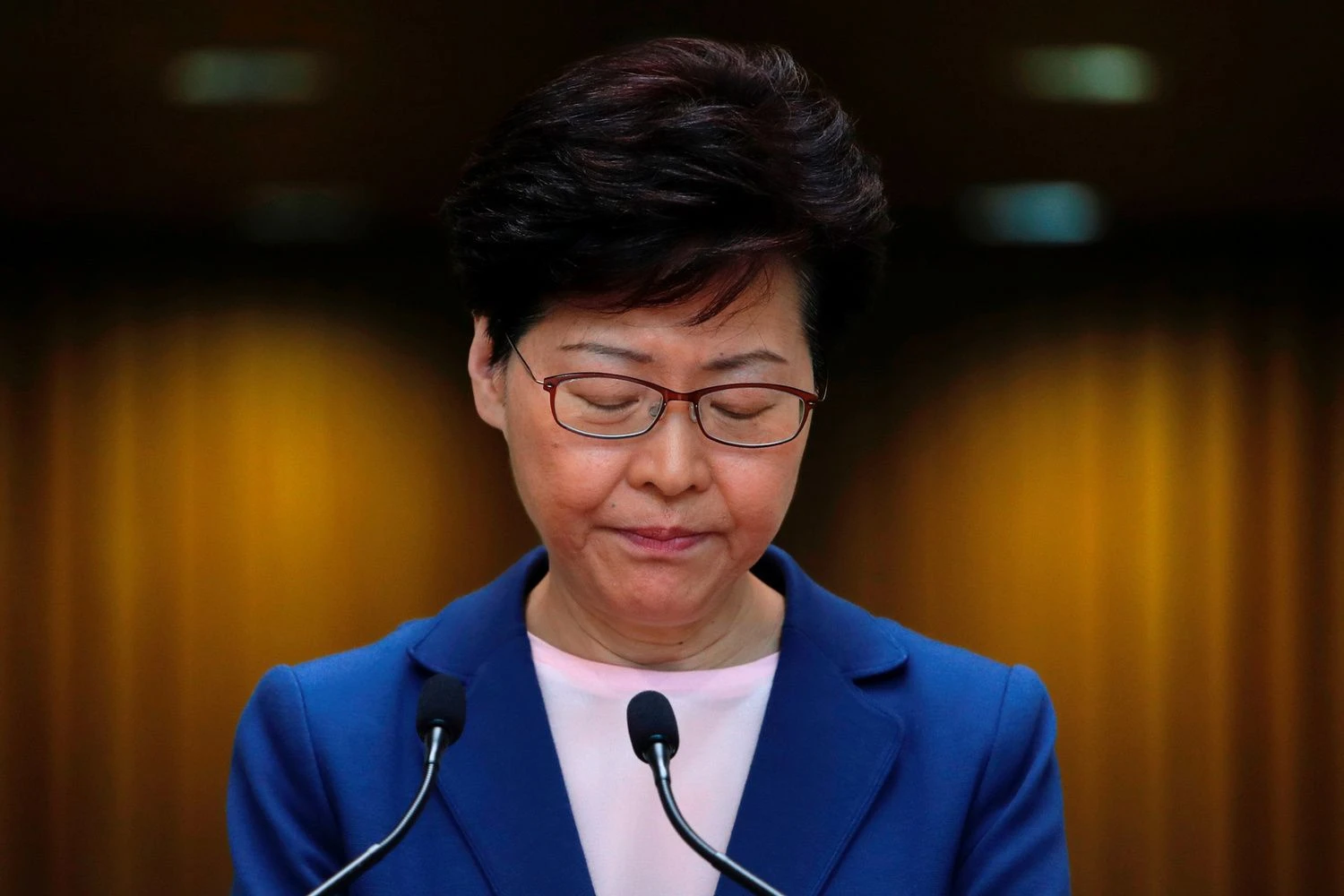 Honkongo lyderė Carrie Lam. Tyrone Siu („Reuters“ / „Scanpix) nuotr.