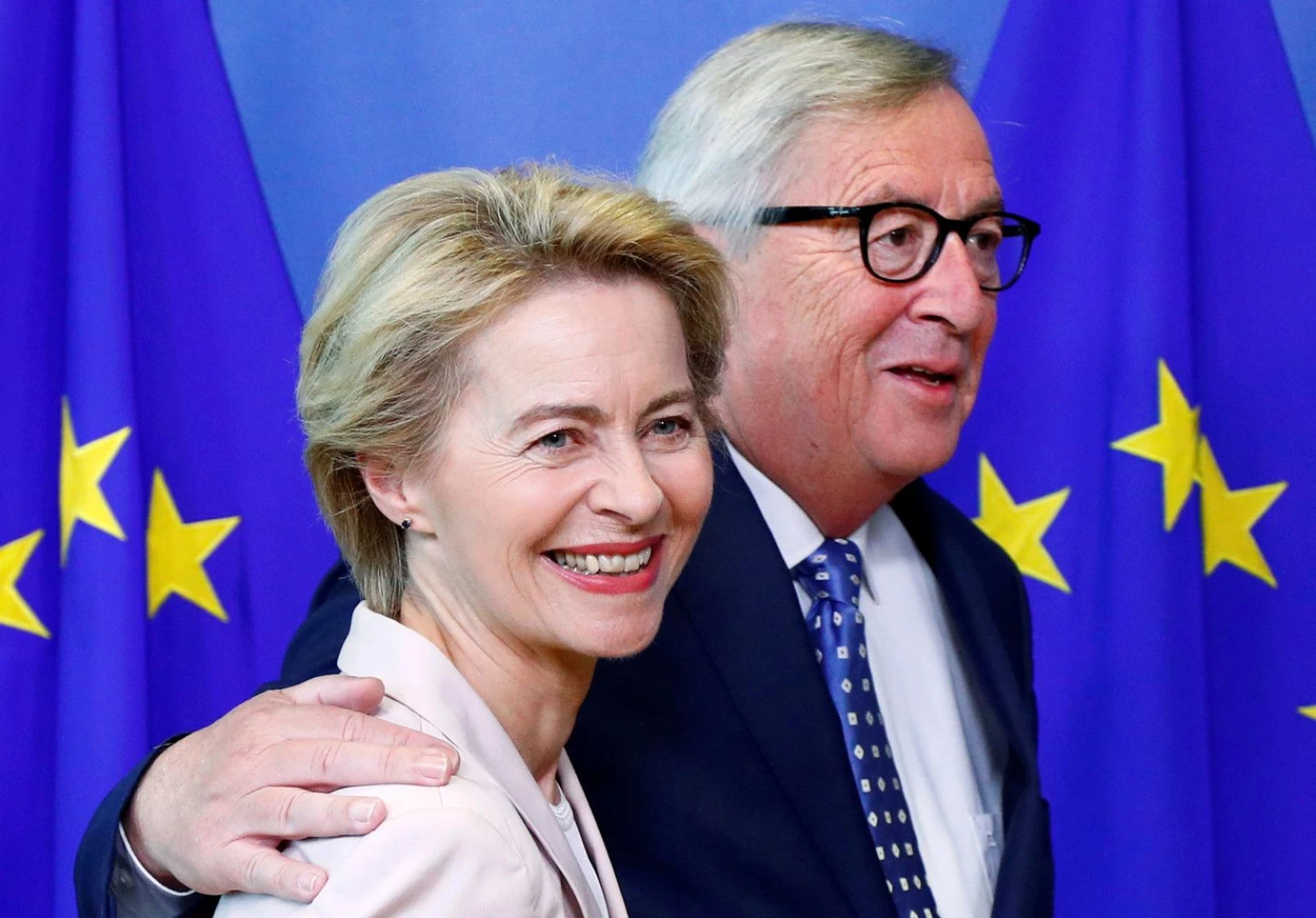 Dar praeis kažkiek laiko, kol Jeanas Claude'as Junckeris Europos Komisijos vadovo kabinetą užleis Ursulai von der Leyen. Francois Lenoir (Reuters/Scanpix) nuotr. 