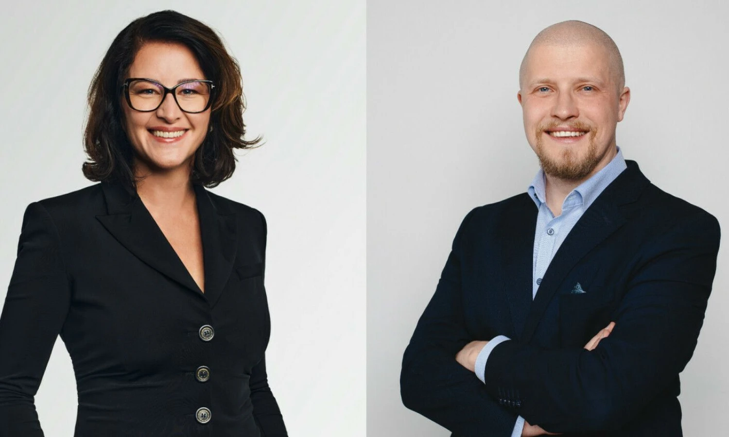 Dovilė Burgienė, advokatų kontoros WALLESS vadovaujančioji partnerė ir Domas Šilenskis, investicinės bendrovės „Žabolis ir partneriai kapitalo valdymas“ ryšių su investuotojais vadovas