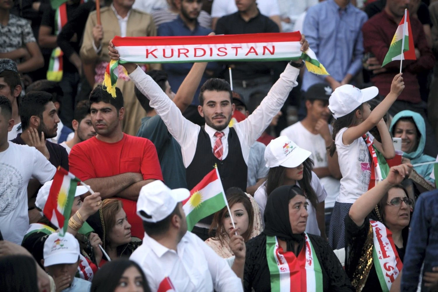 Nepriklausomybę remiančių kurdų protestas pernai rugsėjį. Azado Lashkari („Reuters“ / „Scanpix“) nuotr.