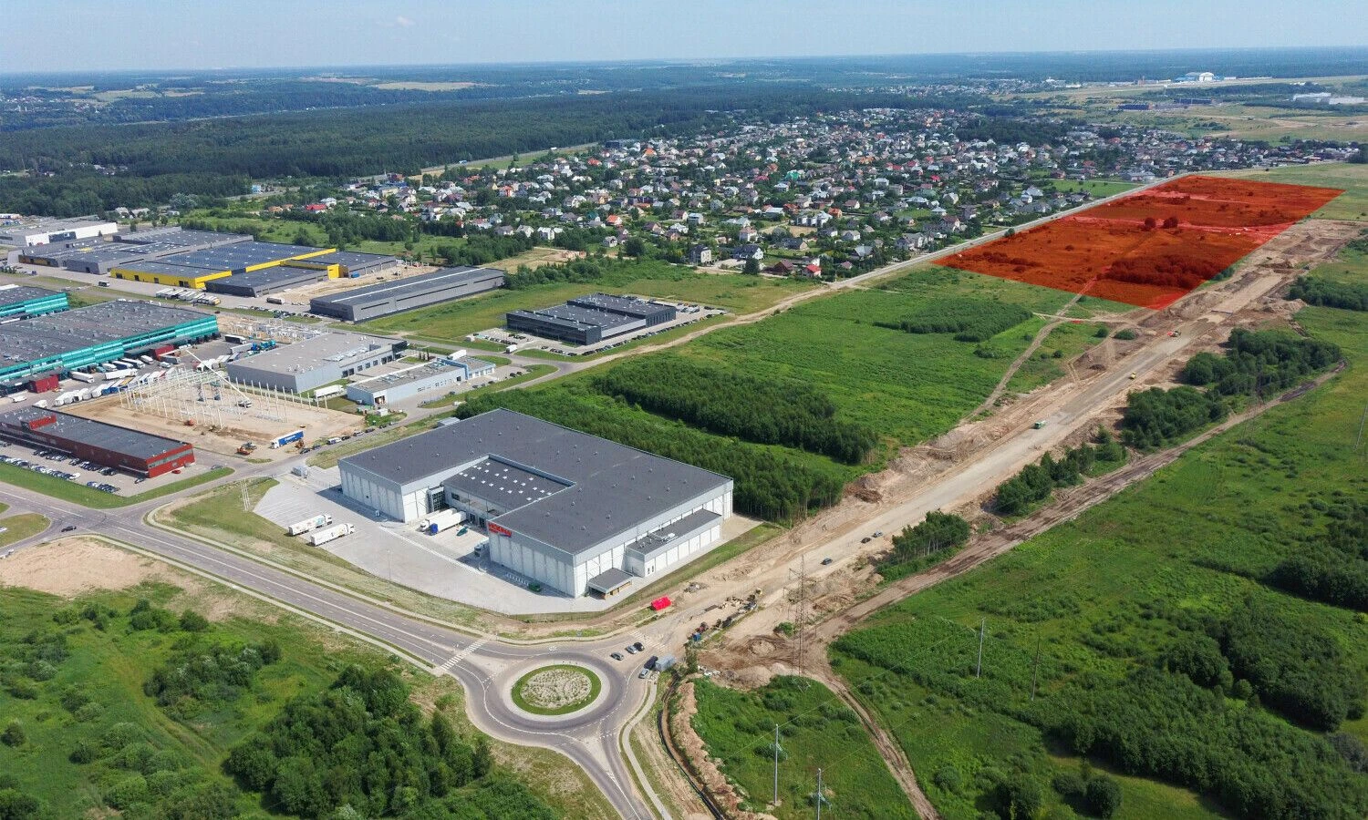 Projekto vieta (pažymėta raudonai). UAB „Sirin Development“ nuotr.