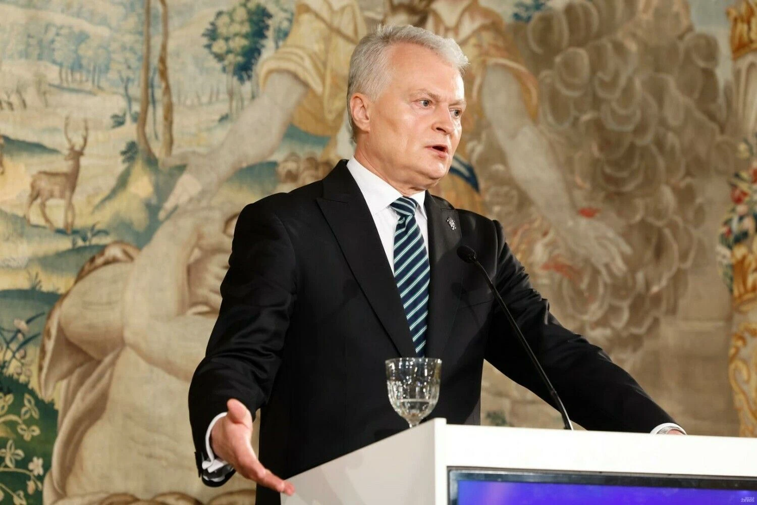 Prezidento Gitano Nausėdos spaudos konferencija. Juditos Grigelytės (VŽ) nuotr.