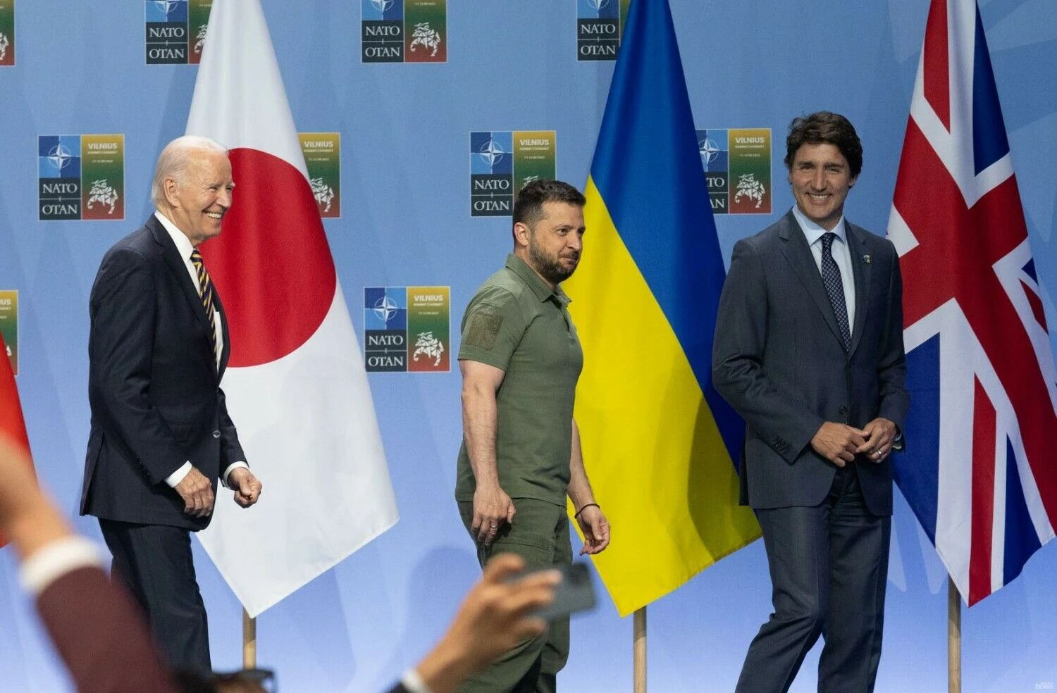 Didžiojo septyneto šalių (G7) pagalbos Ukrainai deklaracija. Juditos Grigelytės (VŽ) nuotr.