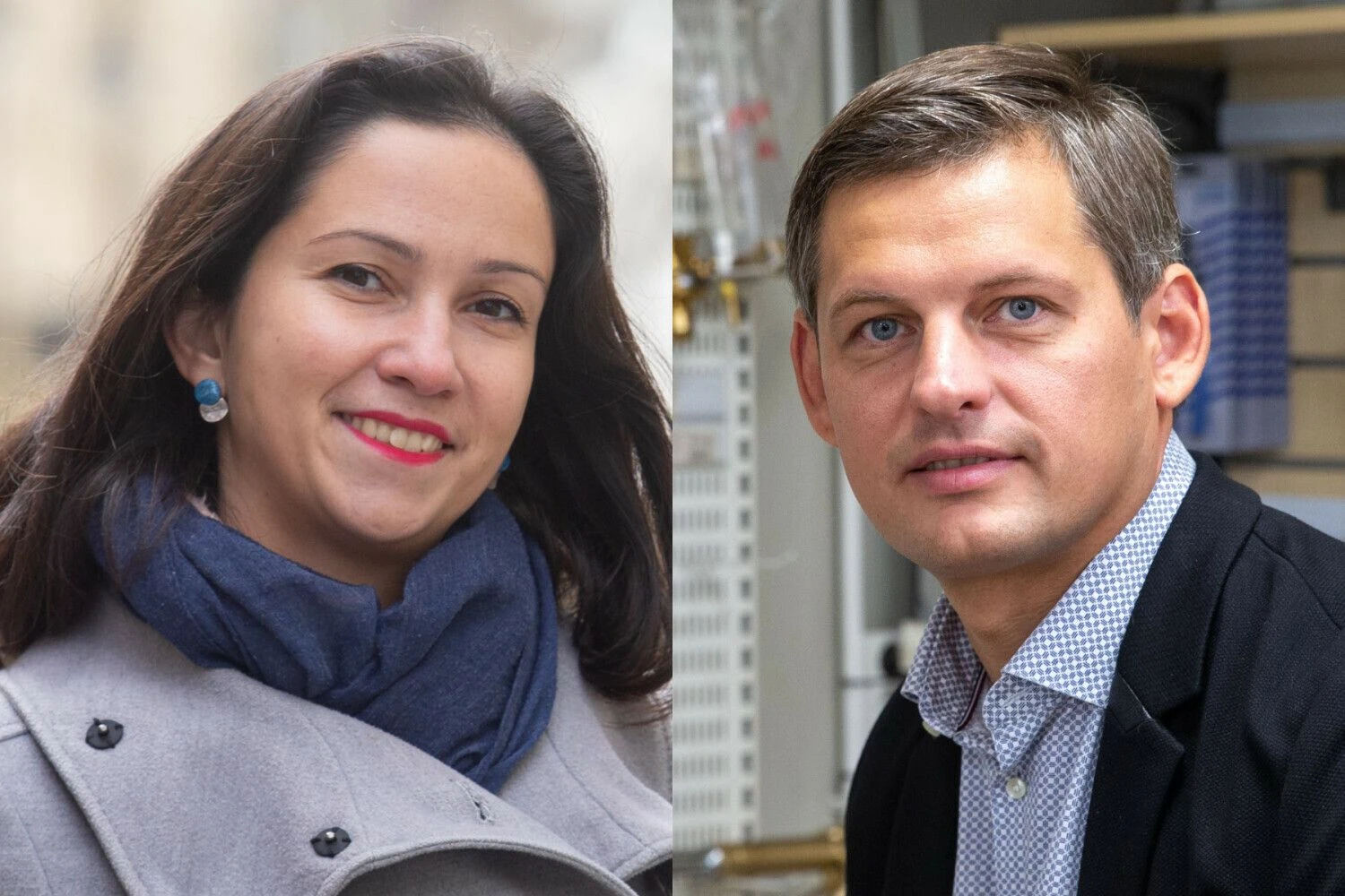 Jevgenija Ešvovičiūtė, mokymų projekto „laisvakede.lt“ kūrėja, personalo valdymo konsultantė ir lektorė, ir Justinas Skaržauskas, suvirinimo ir pjaustymo įrangos didmenininkės UAB „Serpantinas“ direktorius. VŽ koliažas.