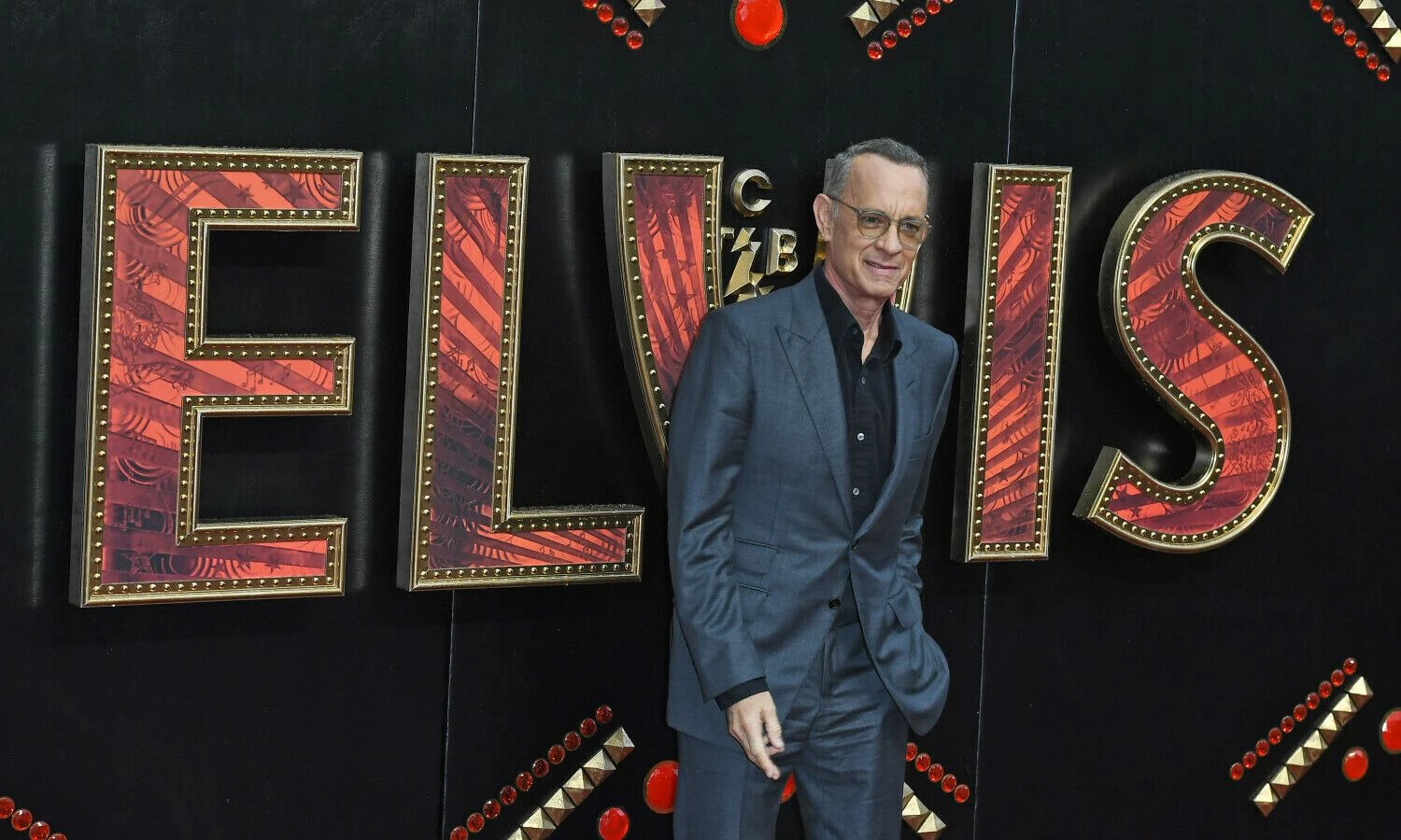 Tomas Hanksas pristatant filmą „Elvis“. Martino Harris / „Capital Pictures“ / „Scanpix“ nuotr.