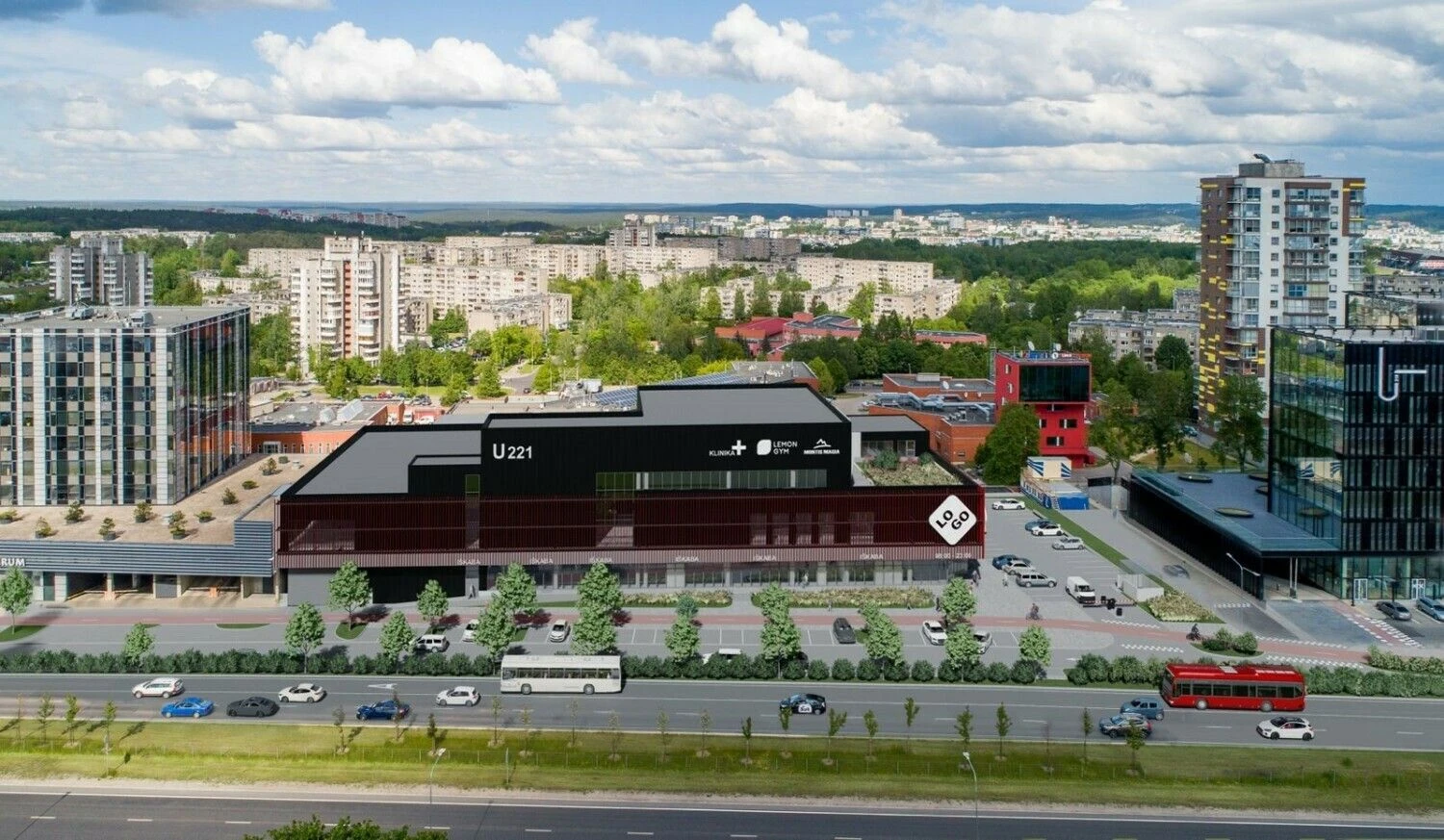 Įmonės vizualizacija.