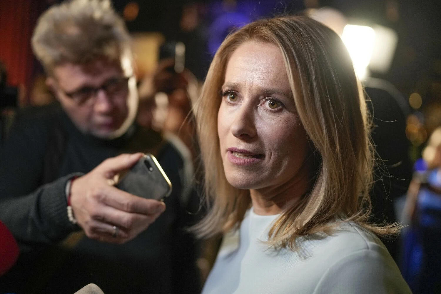 Kaja Kallas, Estijos premjerė. Sergei Gritso (AP / „Scanpix) nuotr.