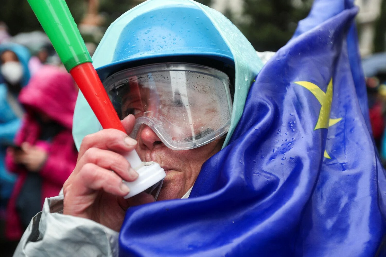 Protestas Sakartvele. Iraklio Gedenidzės („Reuters“/„Scanpix“) nuotr.
