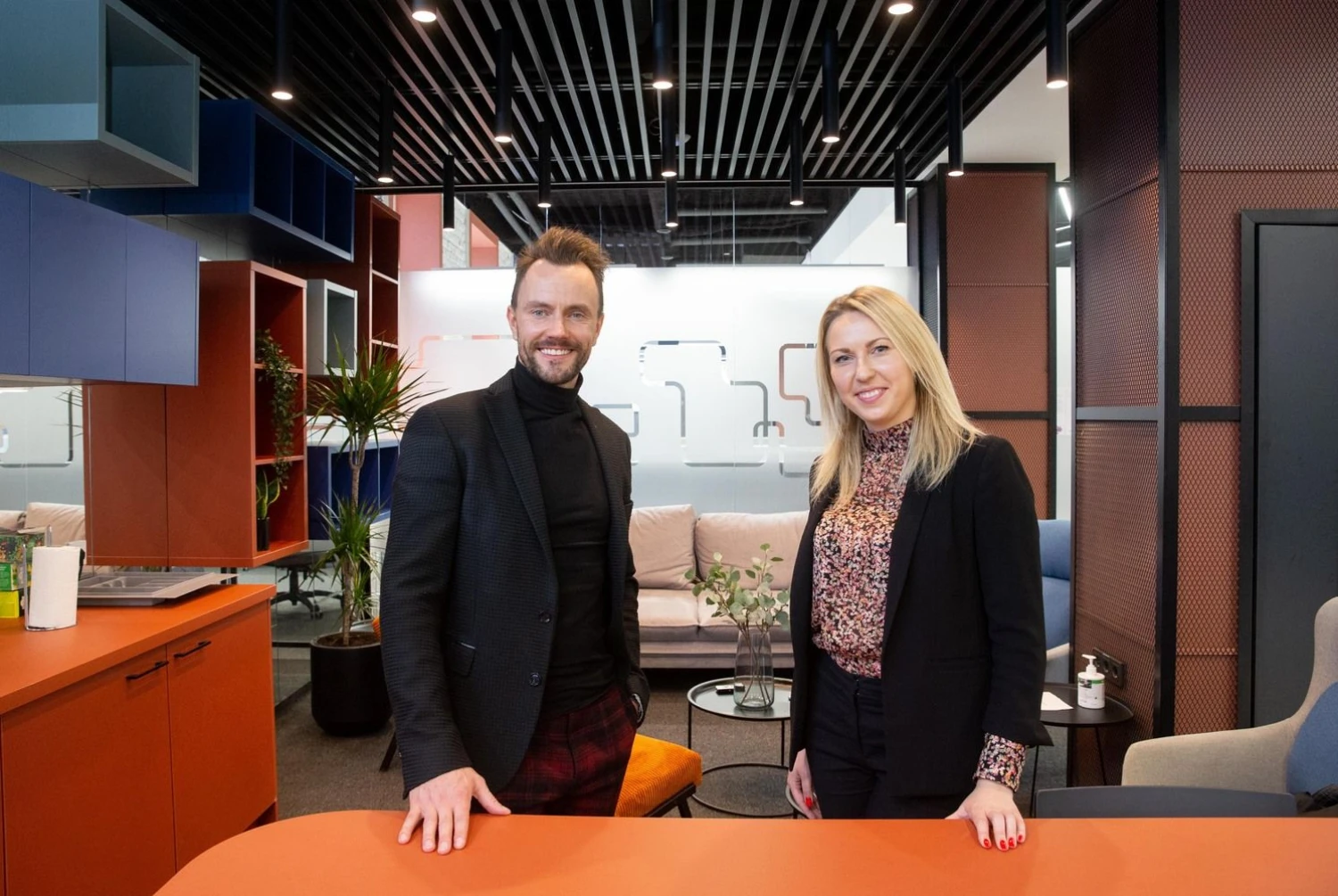 Ugnius Latvys, UAB „Baltic Asset Management“ generalinis direktorius, ir Rūta Krikščiūnaitė, „Baltic Asset Management“ pardavimų direktorė. Juditos Grigelytės (VŽ) nuotr.