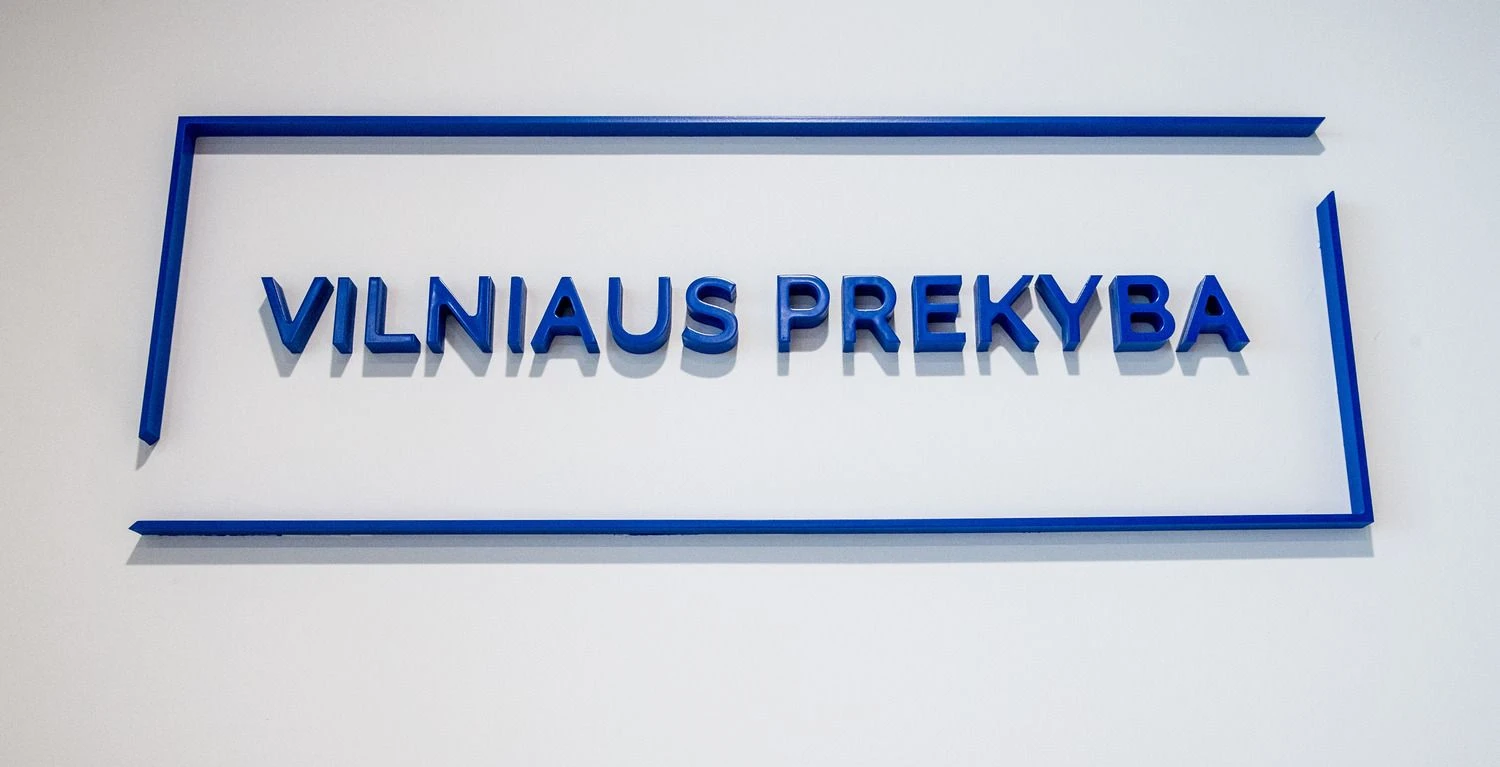 „Vilniaus prekybos“ logotipas. Juditos Grigelytės (VŽ) nuotr.
