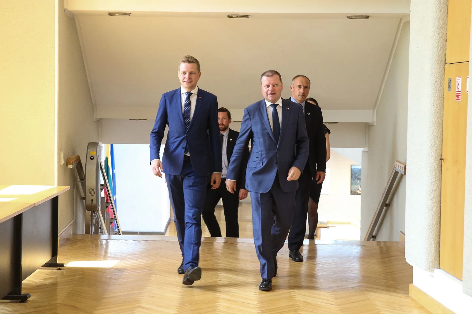 Remigijaus Šimašiaus, Vilniaus mero, ir Sauliaus Skvernelio, premjero, susitikimas dėl nacionalinio stadiono. Vladimiro Ivanovo (VŽ) nuotr.