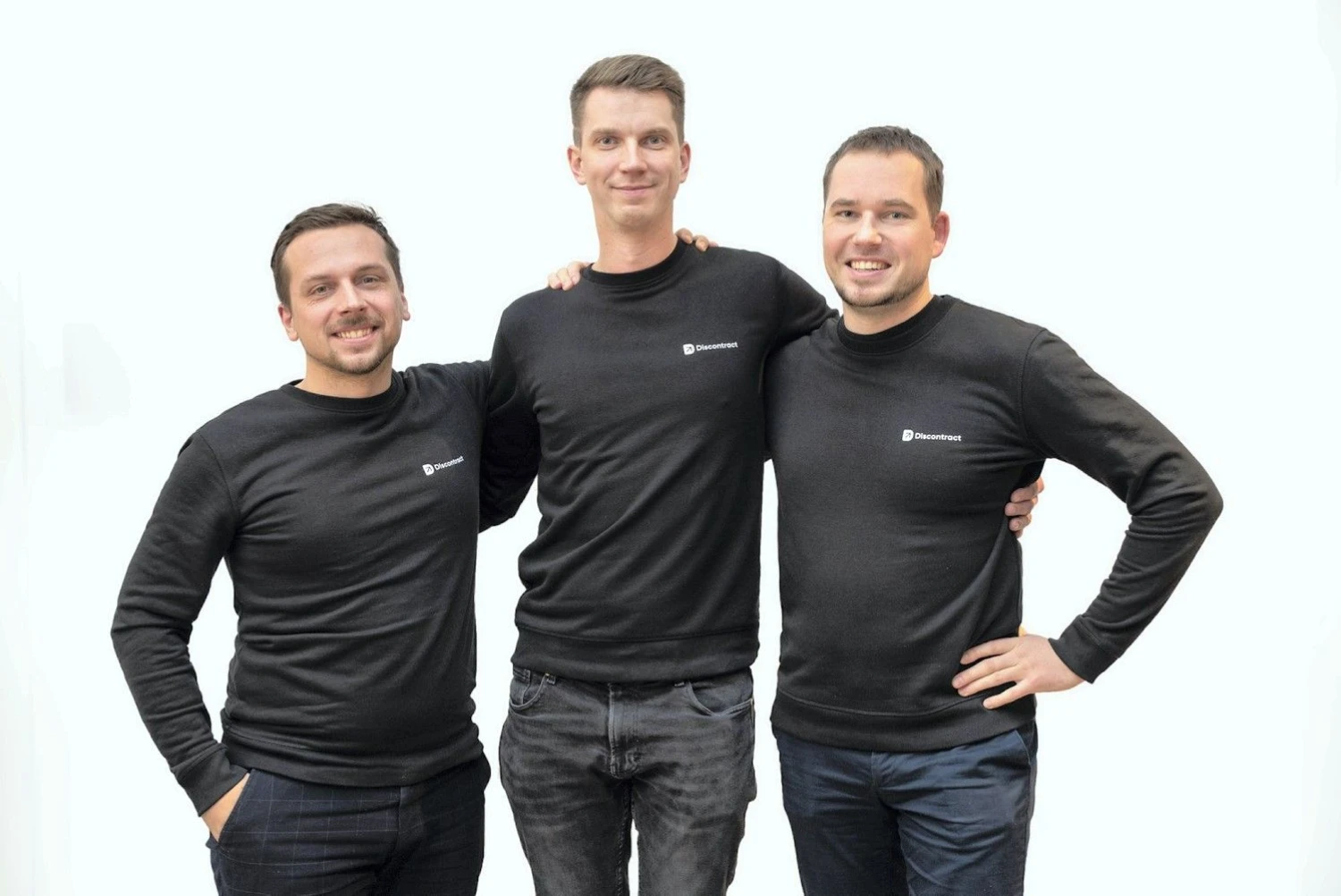 „Discontract“ įkūrėjai (iš kairės į dešinę): Laurynas Antanavičius, Gediminas Jankus, Tautvilas Mečinskas. Bendrovės nuotr.