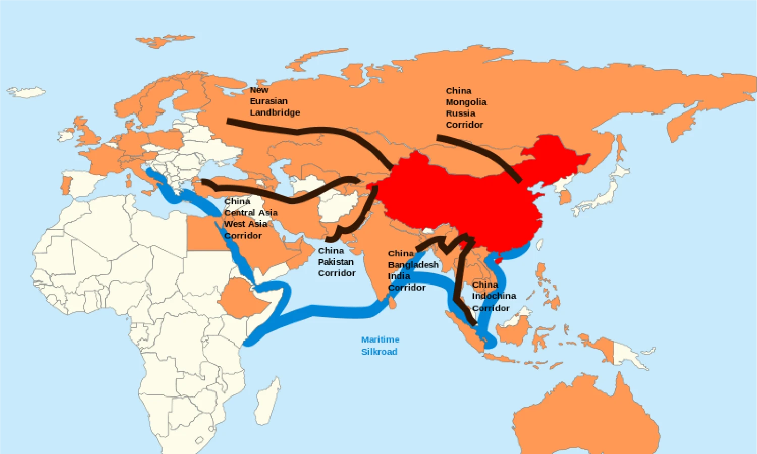 „Juostos ir kelio iniciatyvos“ schema. „Wikimedia Commons“ nuotr.