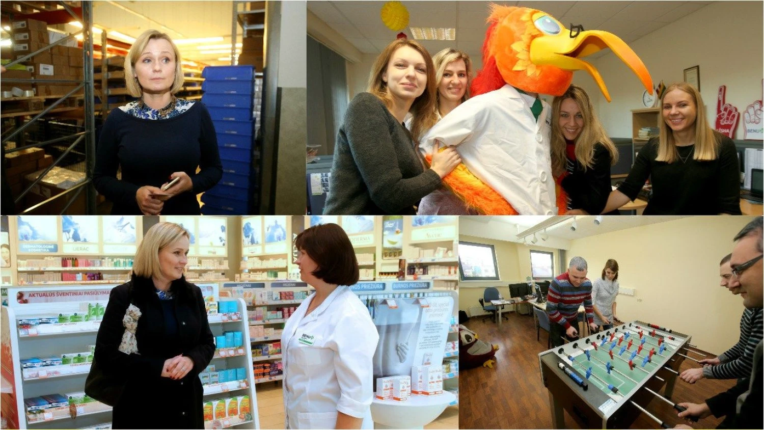 Rasa Marcinkevičienė, UAB „Tamro“, valdančios „BENU“ vaistinių tinklą, generalinė direktorė (kairėje viršuje). VŽ montažas, Algimanto Barzdžiaus nuotr.