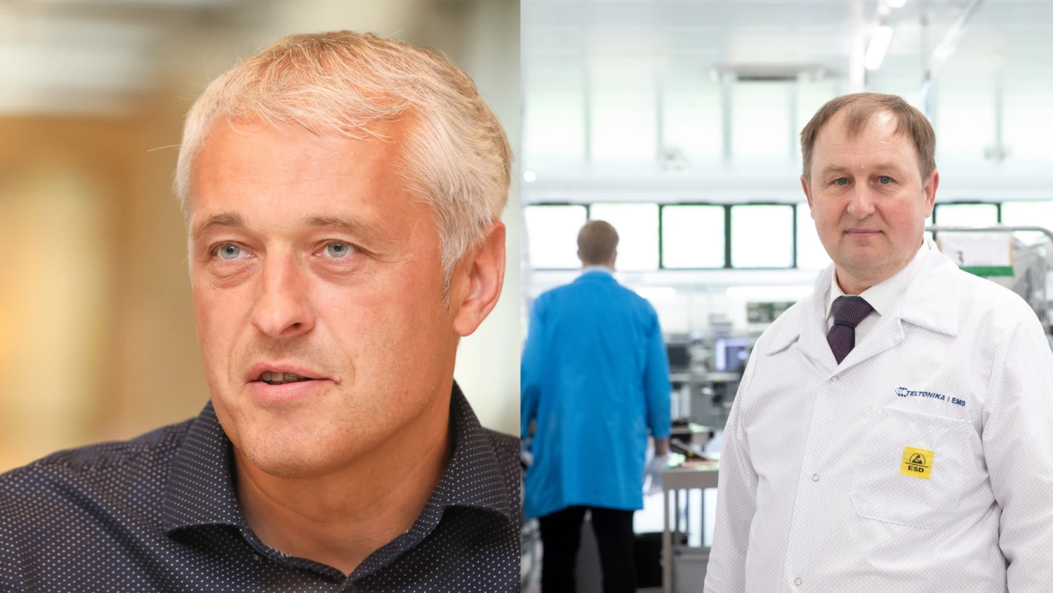 Gintaras Petrauskas, AB „Panevėžio stiklo“ generalinis direktorius. Eriko Ovčarenko (BNS) nuotr. Arvydas Paukštys, UAB „Teltonika IoT Group“ vadovas. Juditos Grigelytės (VŽ) nuotr.