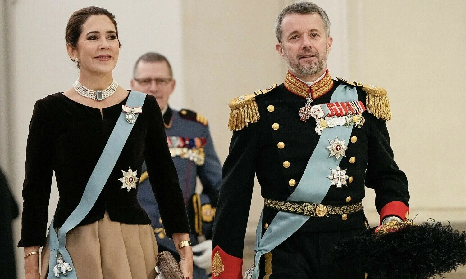 Būsimoji Danijos karalių pora: kronprincas Frederikas ir kronprincesė Marija. Kopenhaga, 2024 m. sausio 4 d. Madso Clauso Rasmusseno („Ritzau Scanpix“ / AFP) nuotr.