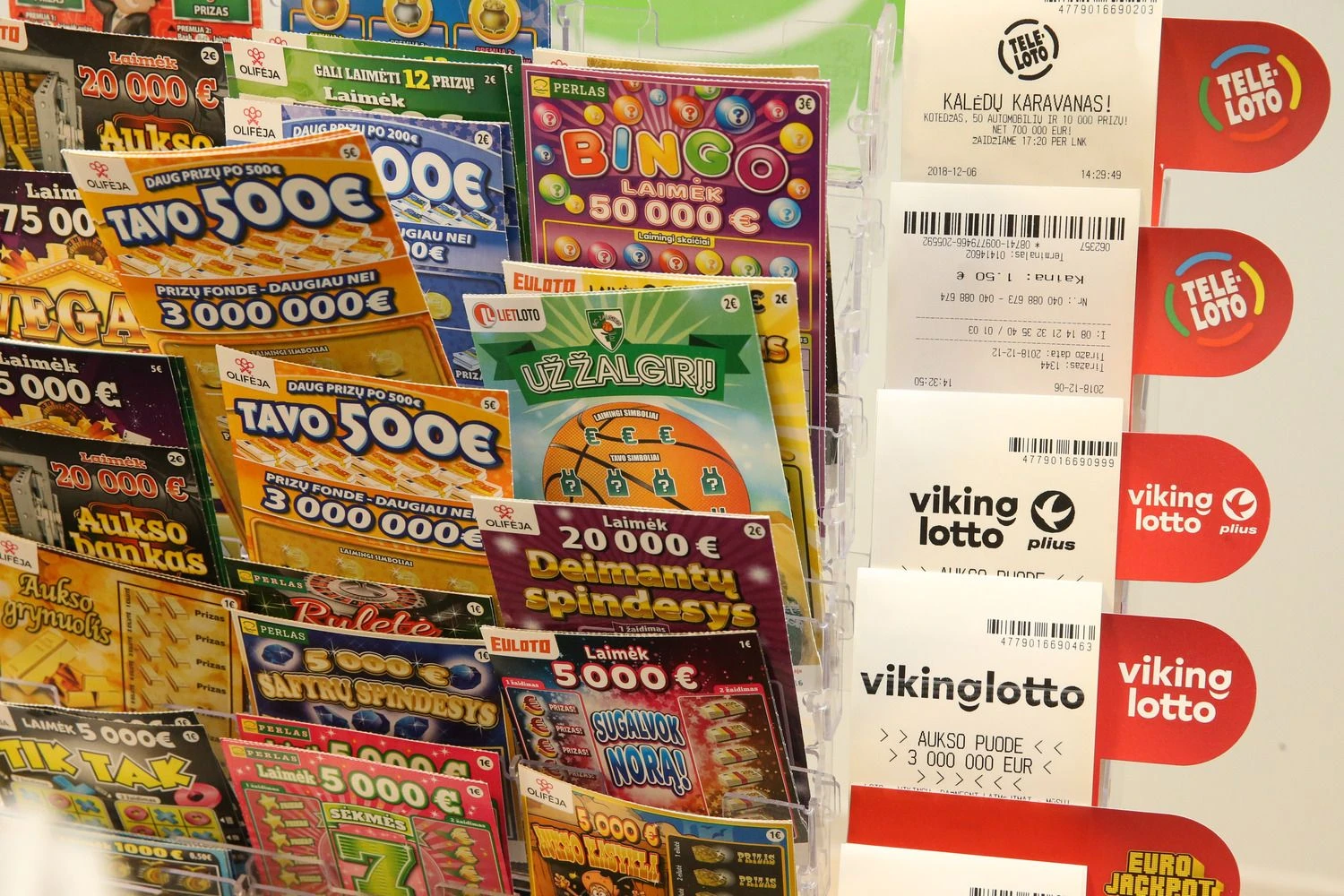 Loterijos bilietai. Vladimiro Ivanovo (VŽ) nuotr.