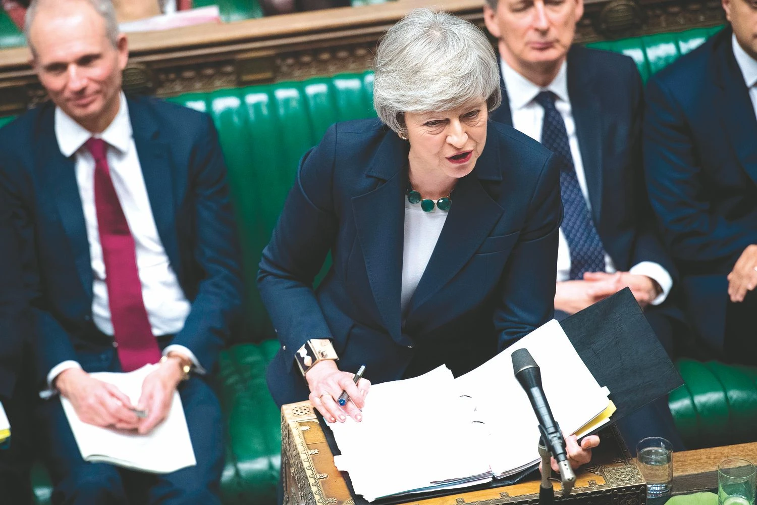 Theresa May parlamento prašo suteikti jai daugiau laiko deryboms su Briuseliu. Jessicos Taylor (Jungtinės Karalystės parlamento / AFP / „Scanpix“) nuotr.