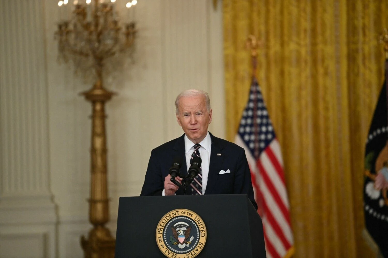JAV prezidentas J. Bidenas. Brendano Smialowskio (AFP / „Scanpix“) nuotr.