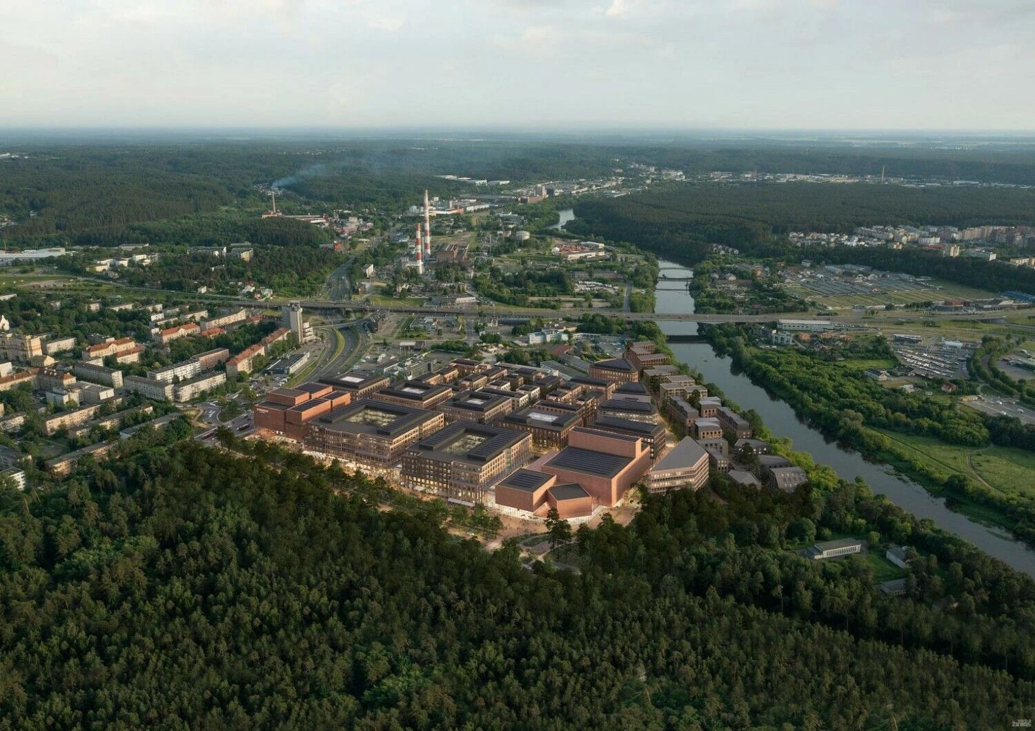 „Akropolio“ prie Vilniaus Vingio parko projektas. UAB „DO architects“ vizualizacija.
